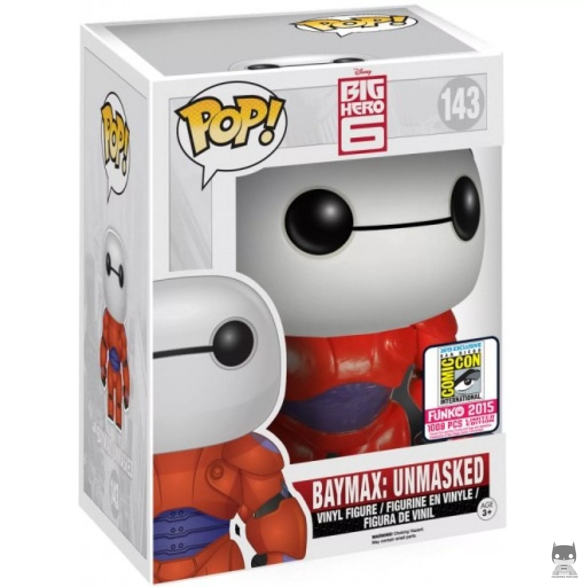 Figura Funko Pop! Baymax sin armadura en su caja