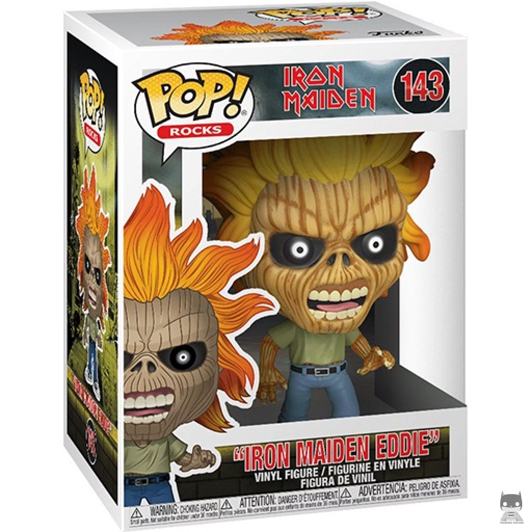 Figura Funko Pop! Eddie Iron Maiden en su caja