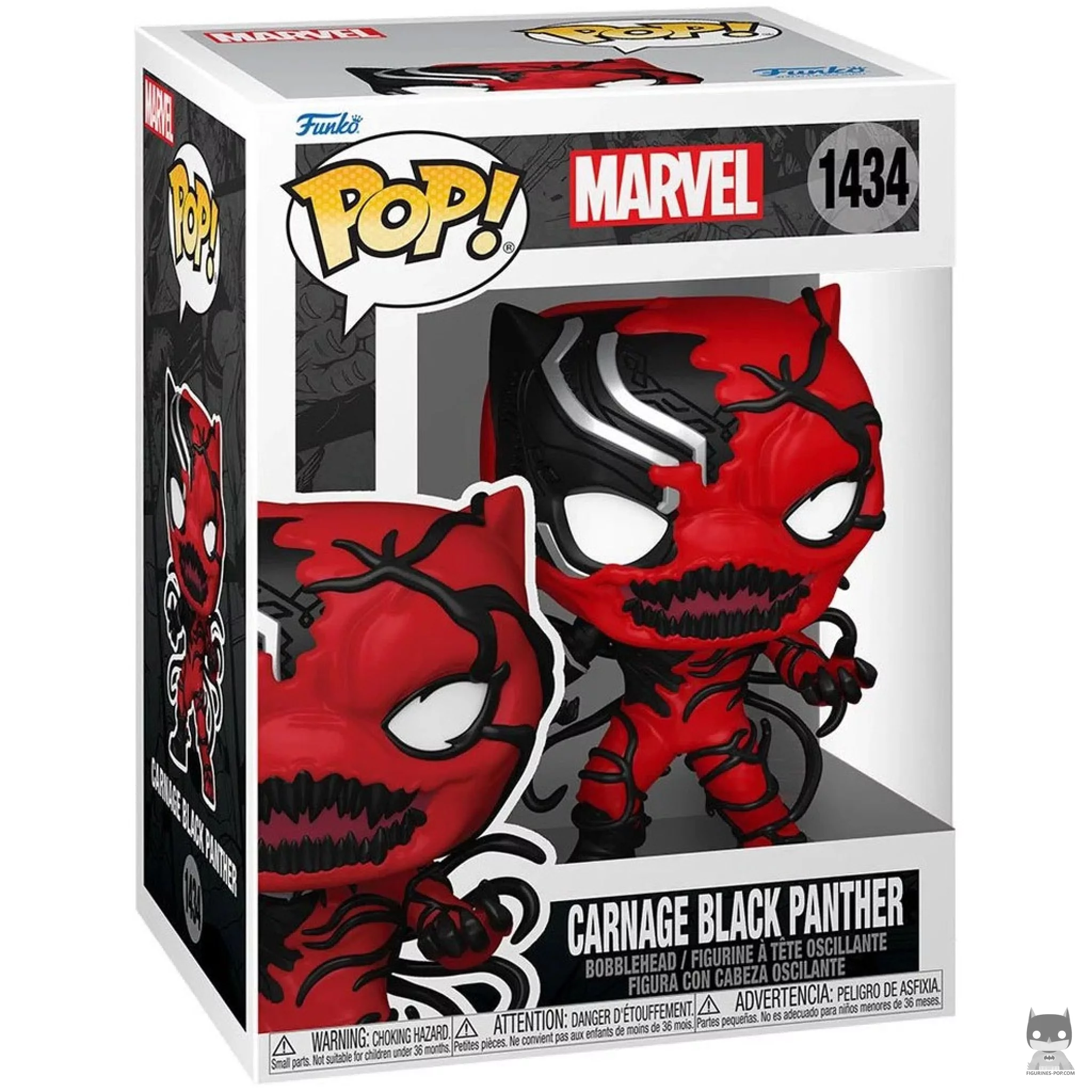 Figura Funko Pop! Black Panther Carnage en su caja