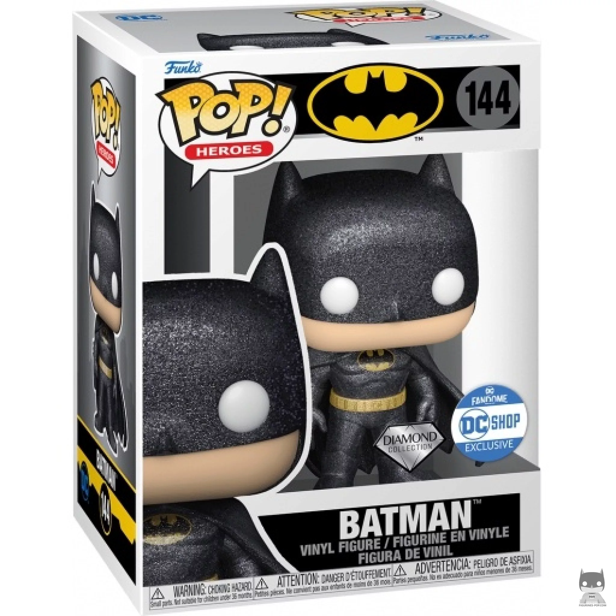 Figura Funko Pop! Batman (Purpurina de diamante) en su caja