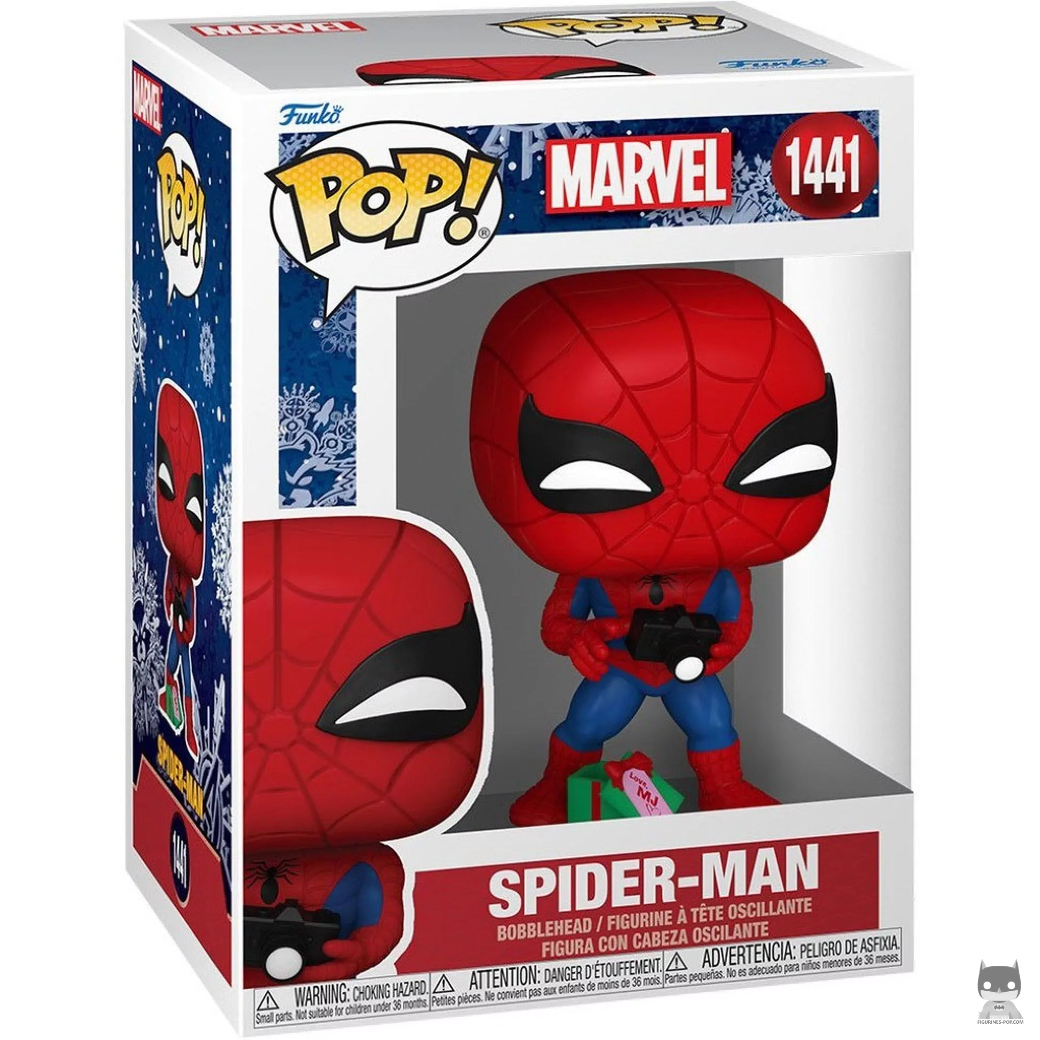 Figura Funko Pop! Spider-Man (Navidad) en su caja