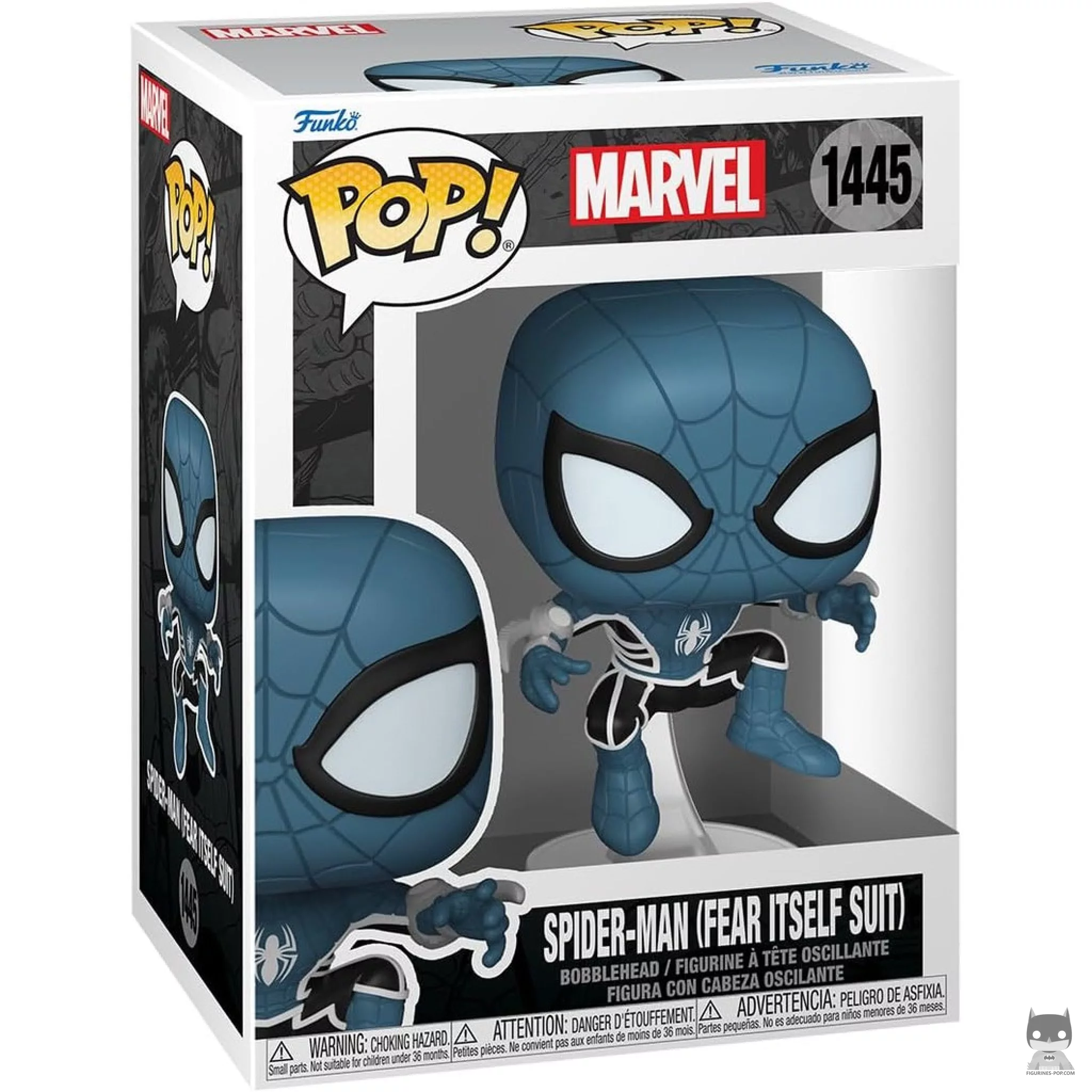 Figura Funko Pop! Spider-Man (Traje Fear Itself) (Brilla en la oscuridad) en su caja