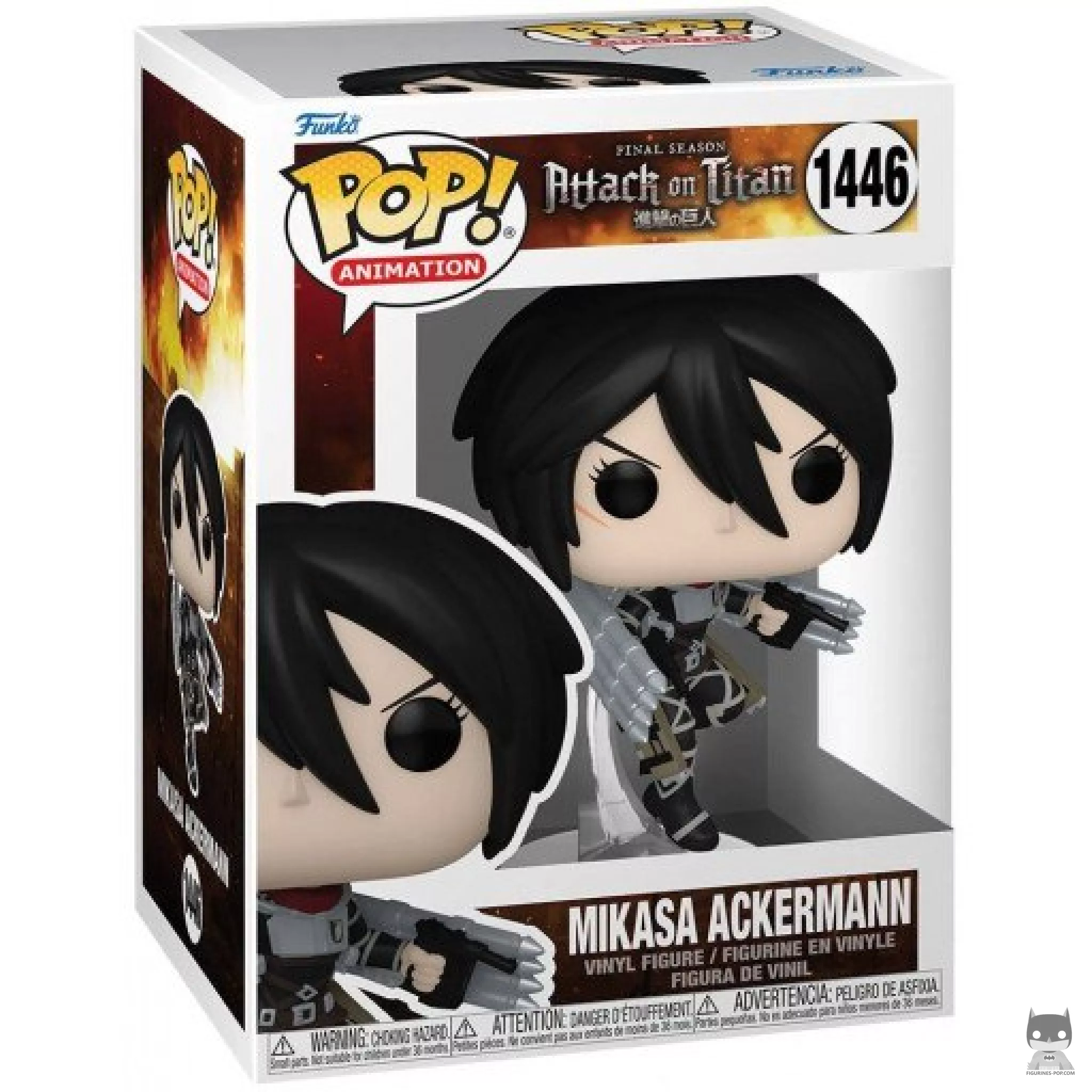 Figura Funko Pop! Mikasa Ackerman en su caja