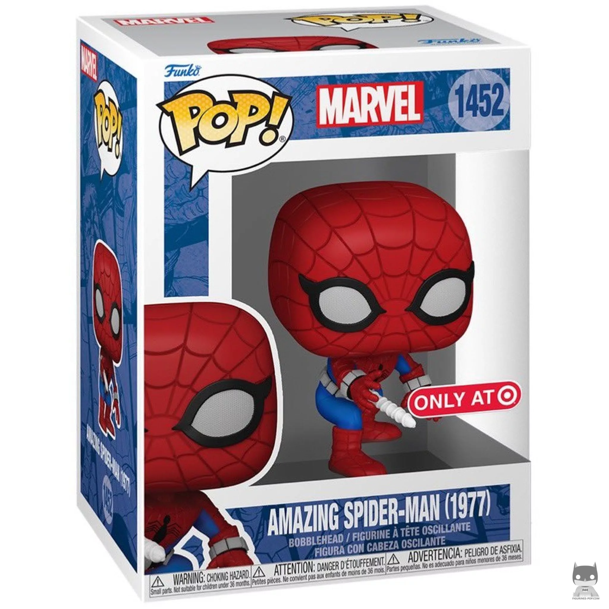 Figura Funko Pop! Amazing Spider-Man (1977) en su caja