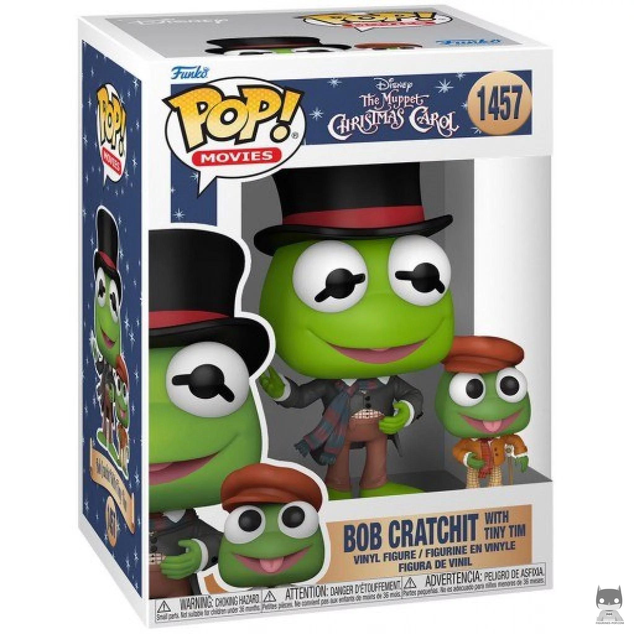 Figura Funko Pop! Bob Cratchit con Tiny Tim en su caja