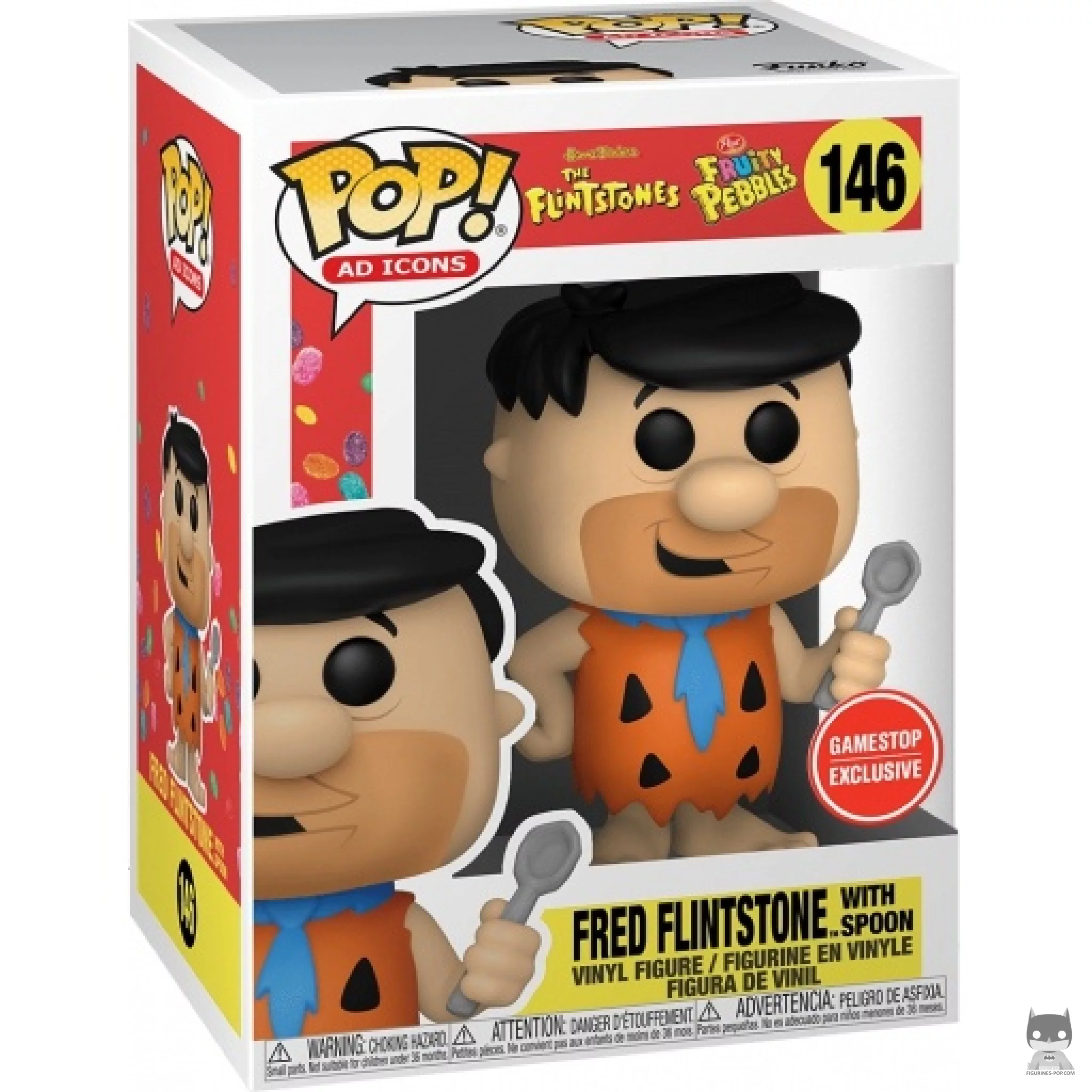 Figura Funko Pop! Pedro Picapiedra con cuchara en su caja