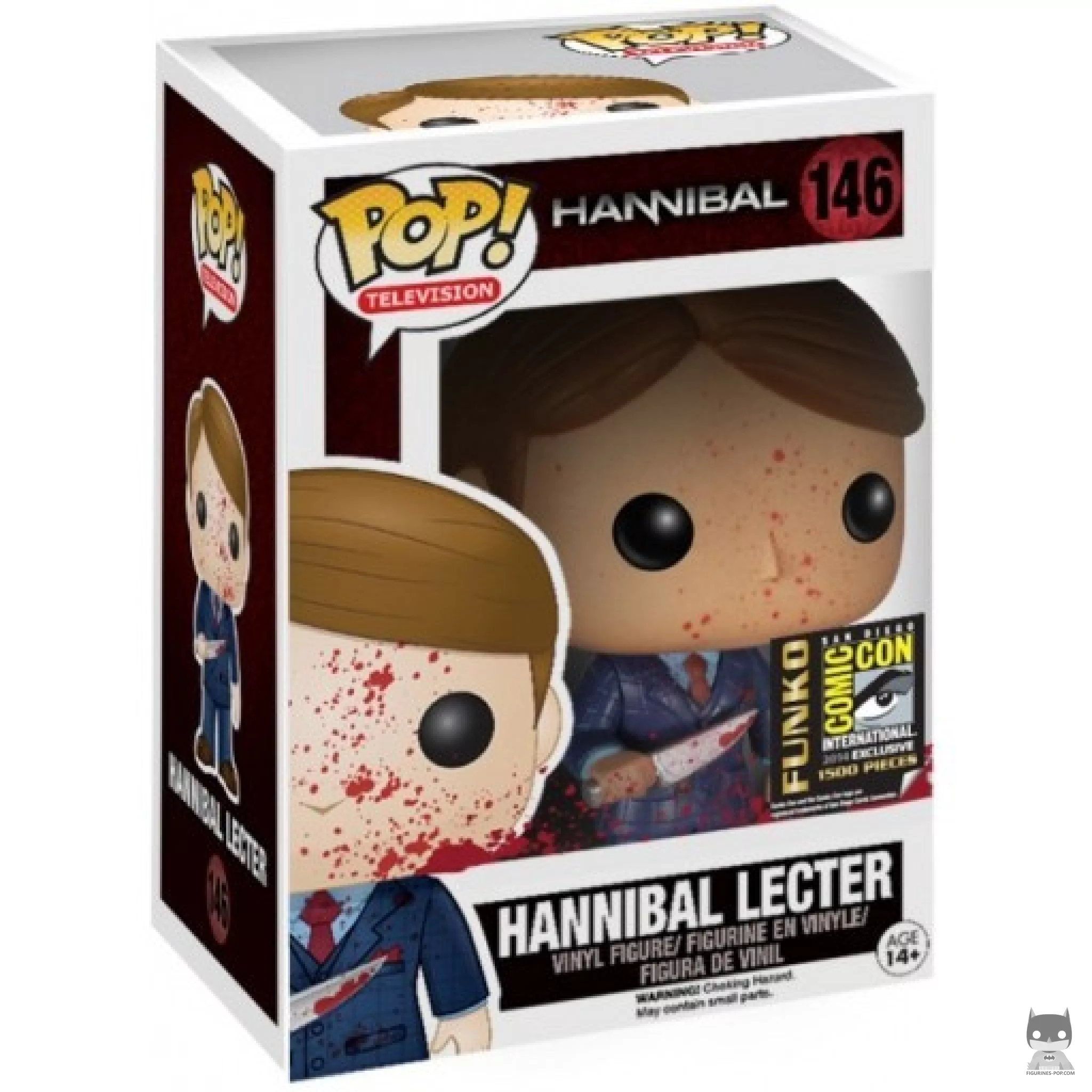 Figura Funko Pop! Hannibal Lecter (Ensangrentado) en su caja