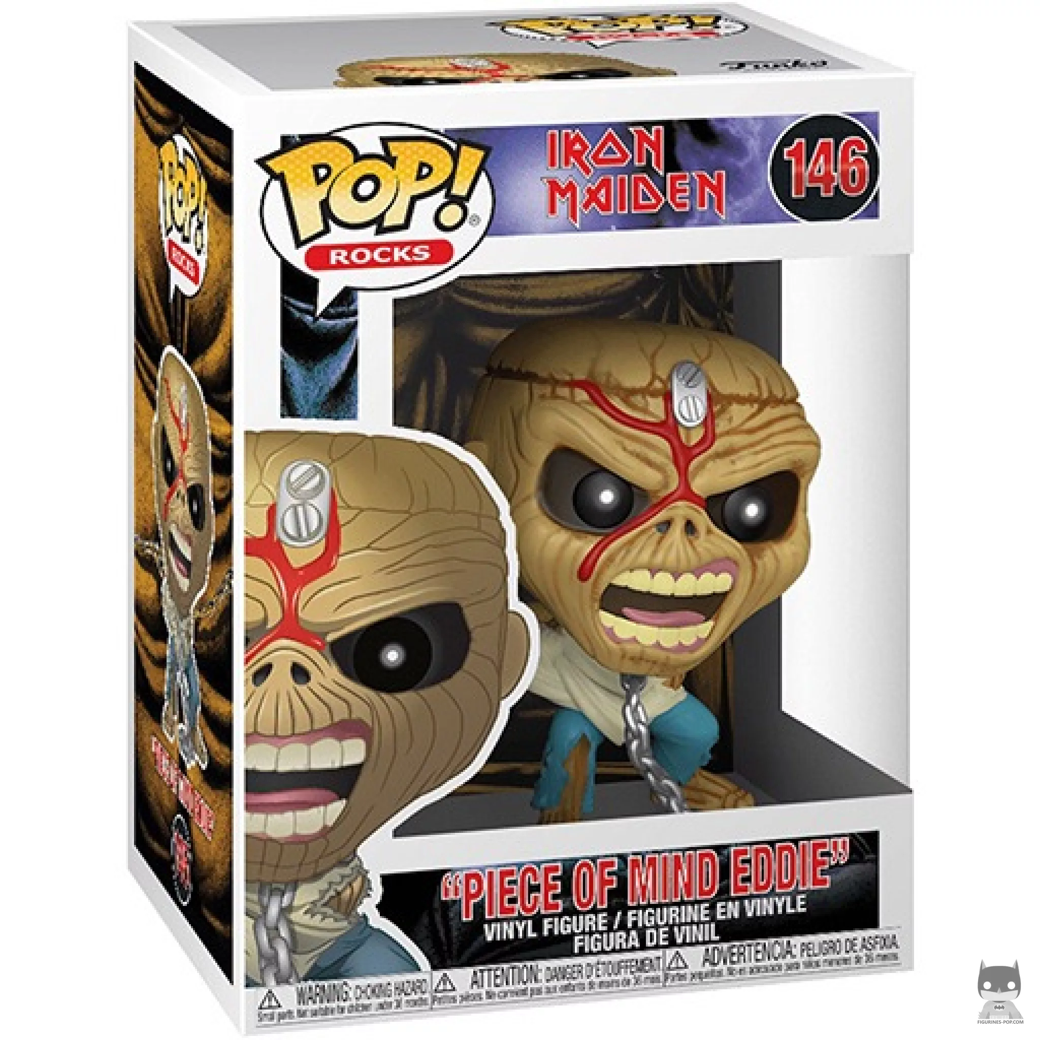 Figura Funko Pop! Eddie Piece of Mind en su caja