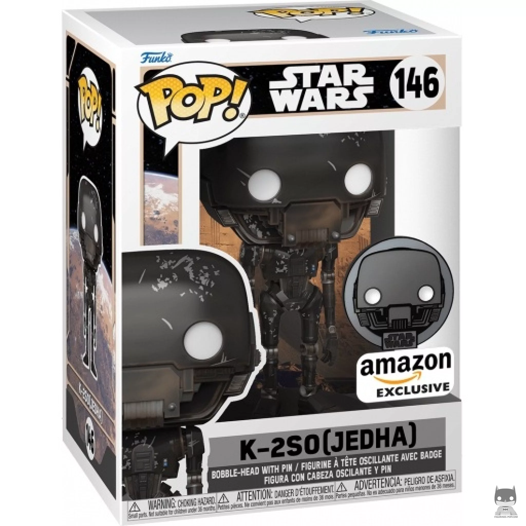 Figura Funko Pop! K-2SO en Jedha en su caja