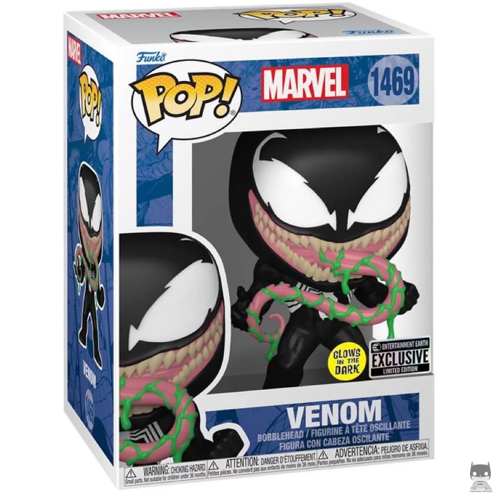 Figura Funko Pop! Venom con baba (Brilla en la oscuridad) en su caja