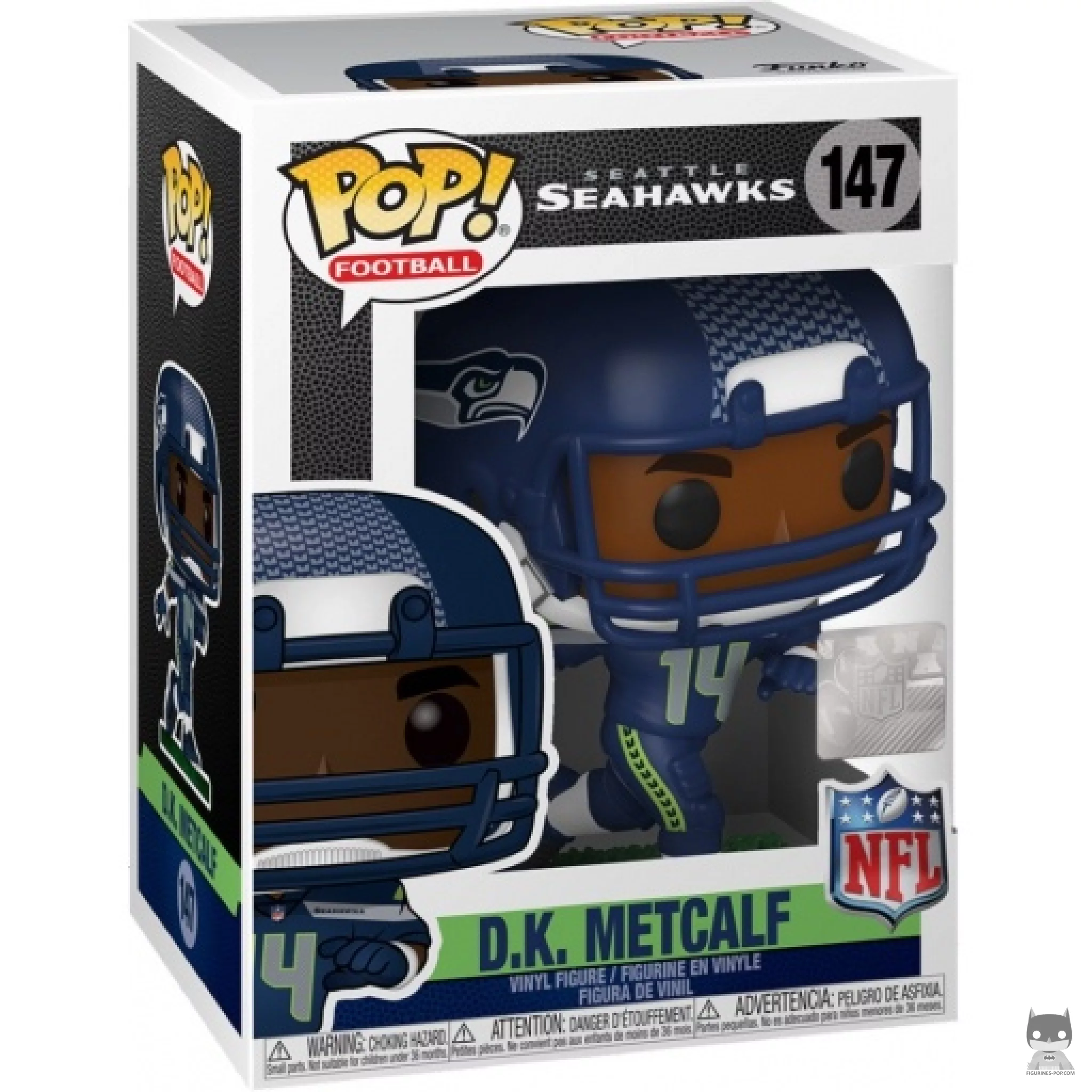 Figura Funko Pop! D.K. Metcalf en su caja
