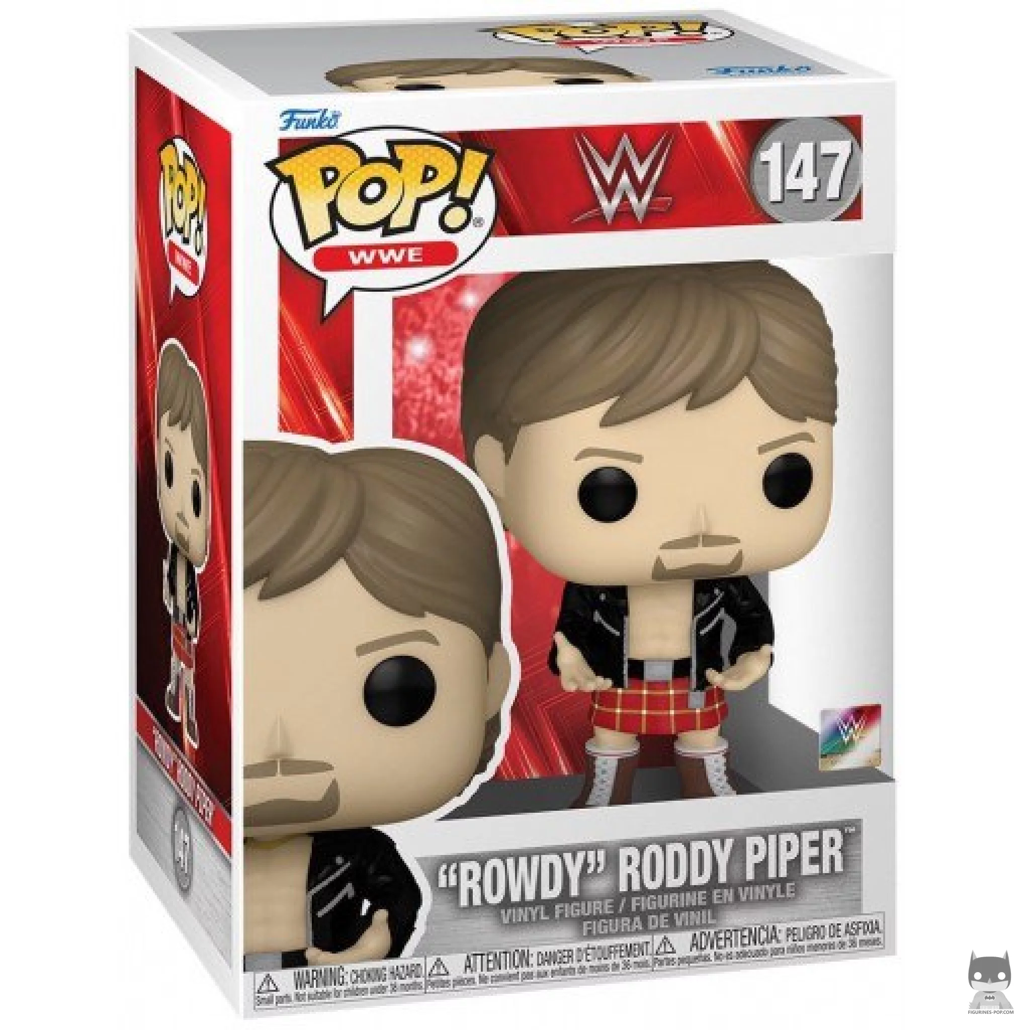 Figura Funko Pop! "Rowdy" Roddy Piper en su caja