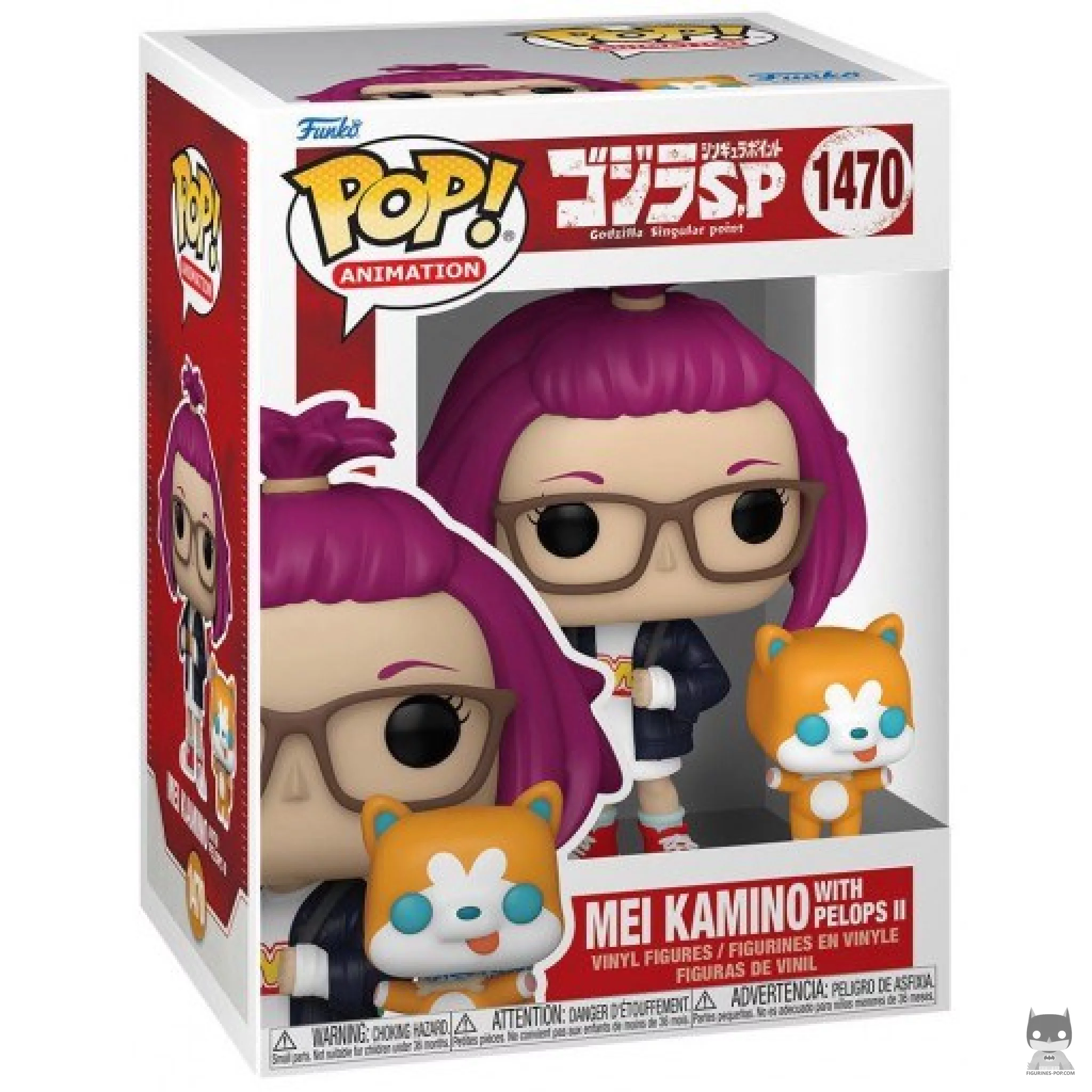 Figura Funko Pop! Mei Kamino con Pelops II en su caja