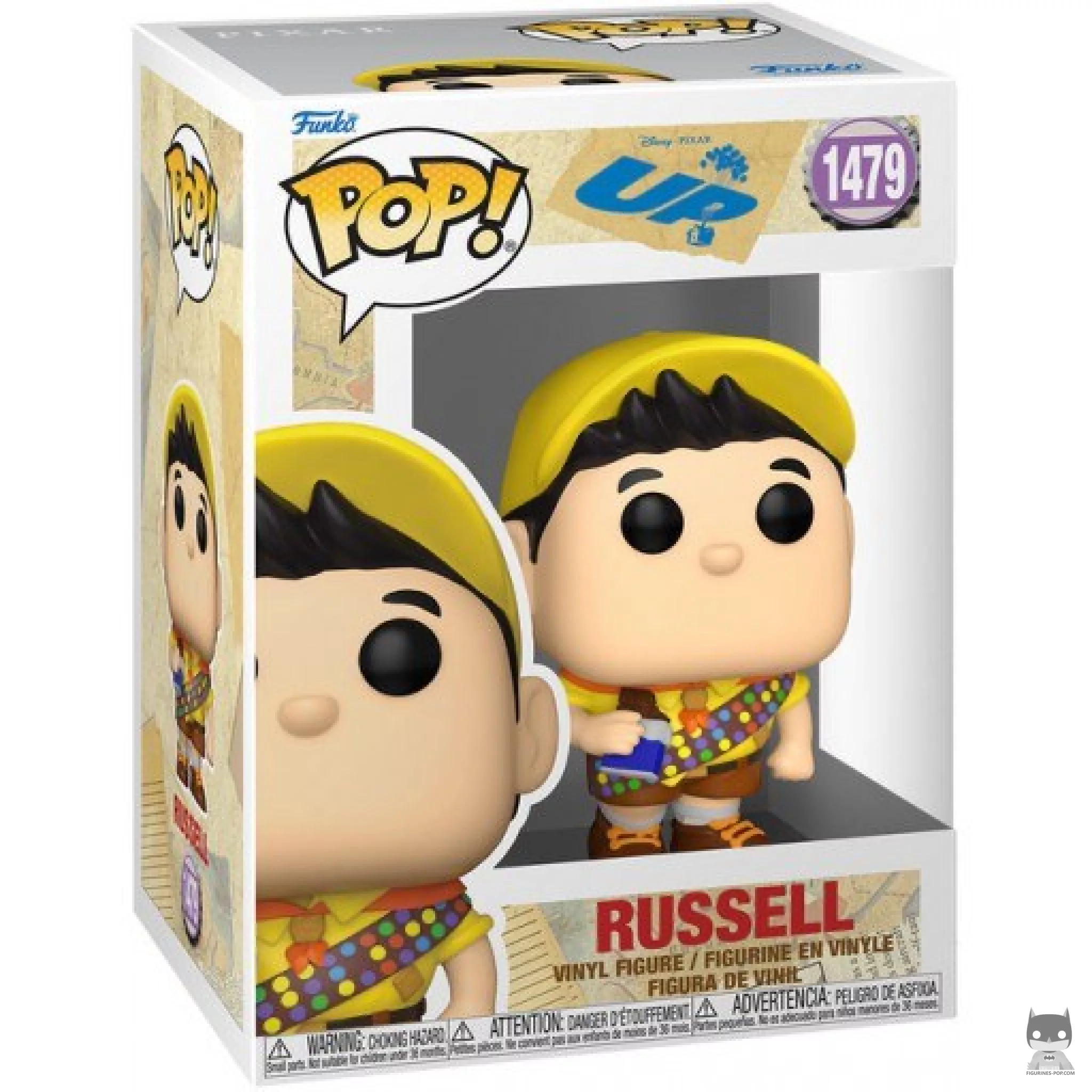 Figura Funko Pop! Russell con tableta de chocolate en su caja