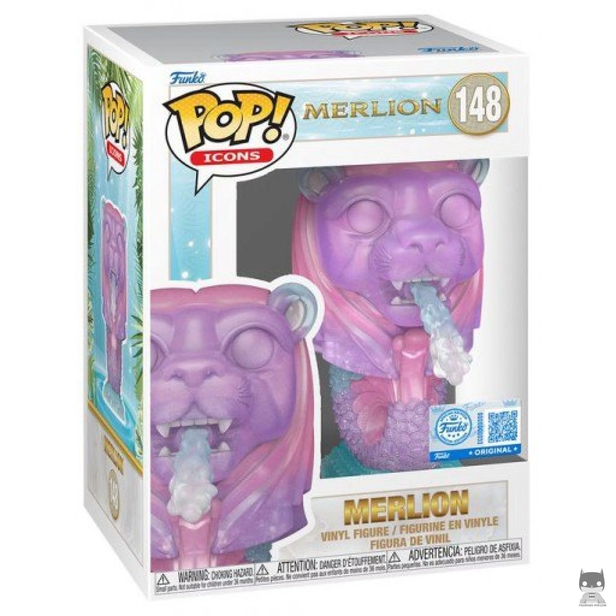 Figura Funko Pop! Merlion (Translúcido) en su caja