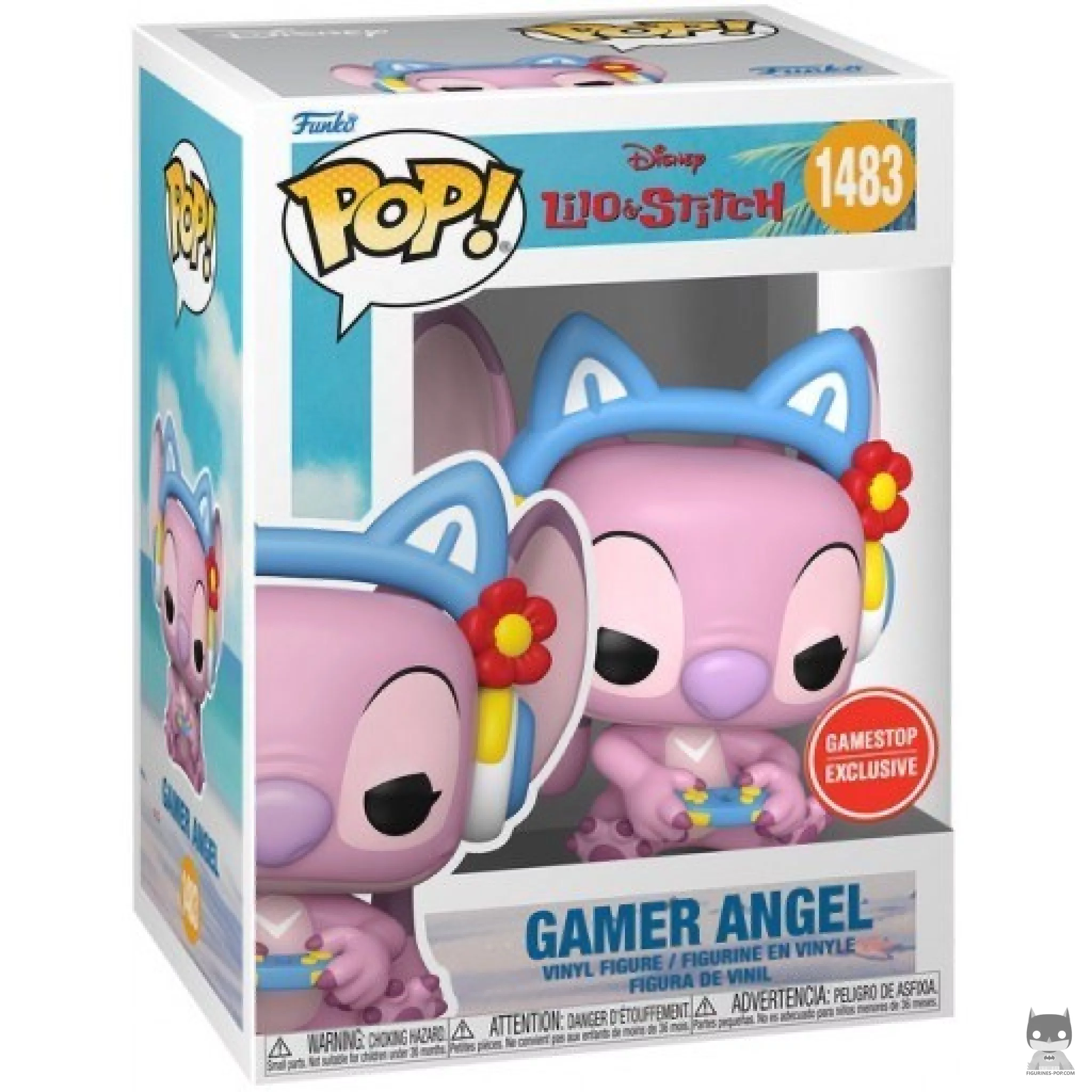 Figura Funko Pop! Angel gamer en su caja