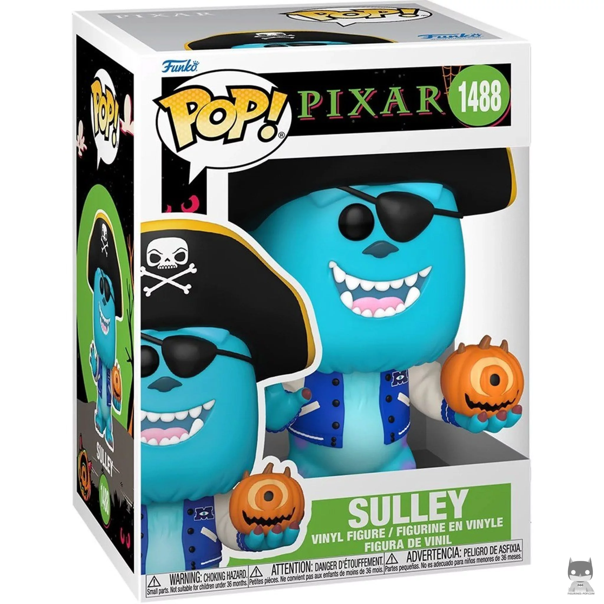 Figura Funko Pop! Sulley disfrazado de pirata en su caja