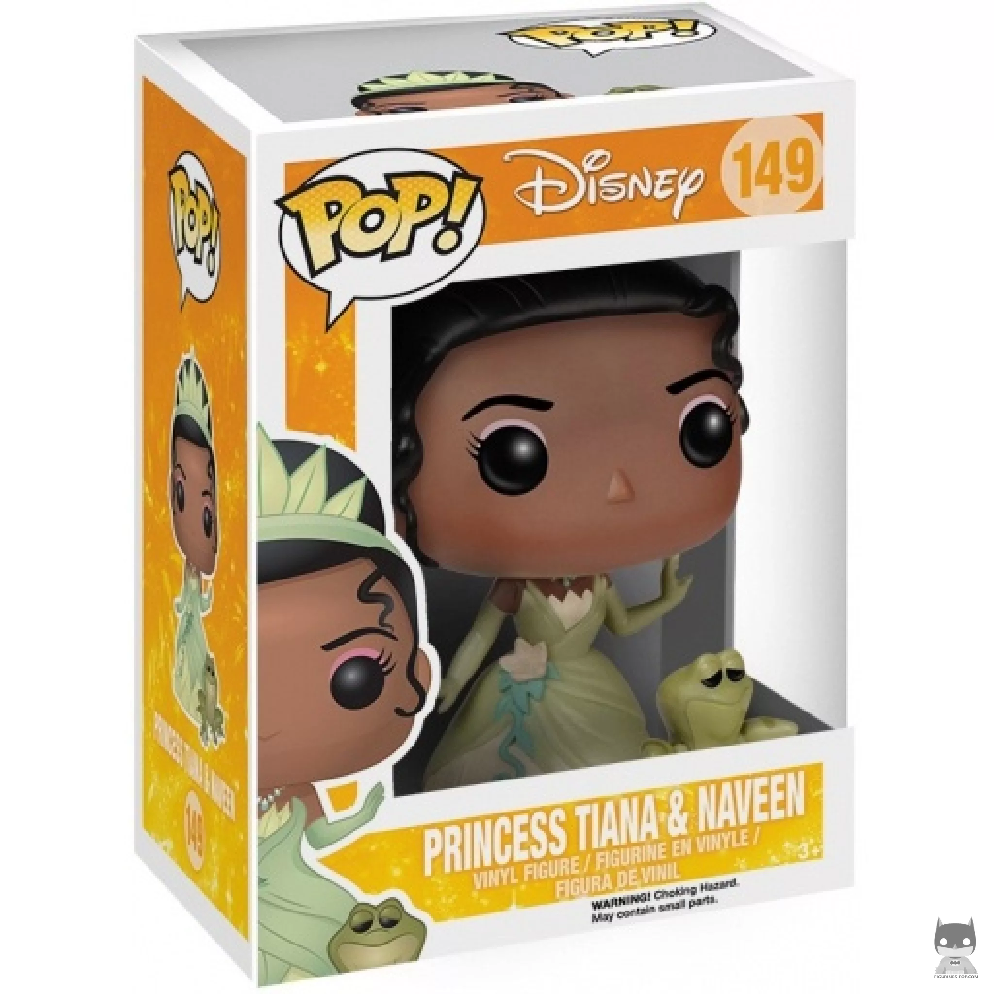 Figura Funko Pop! Princesa Tiana & Naveen en su caja
