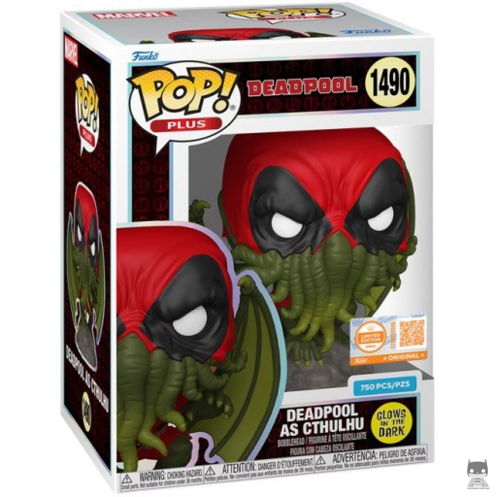 Figura Funko Pop! Deadpool como Cthulhu (Brilla en la oscuridad) en su caja