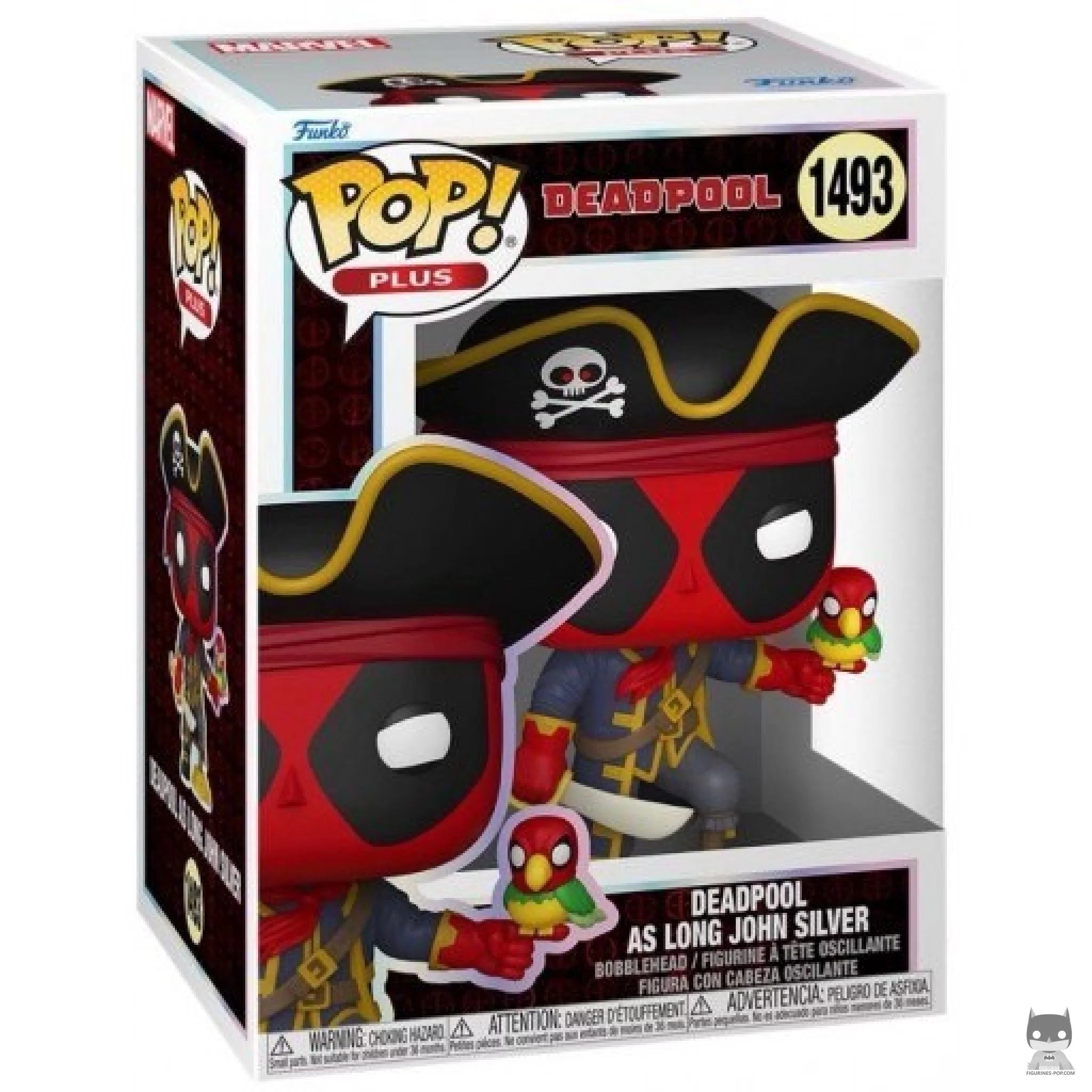 Figura Funko Pop! Deadpool como Long John Silver en su caja