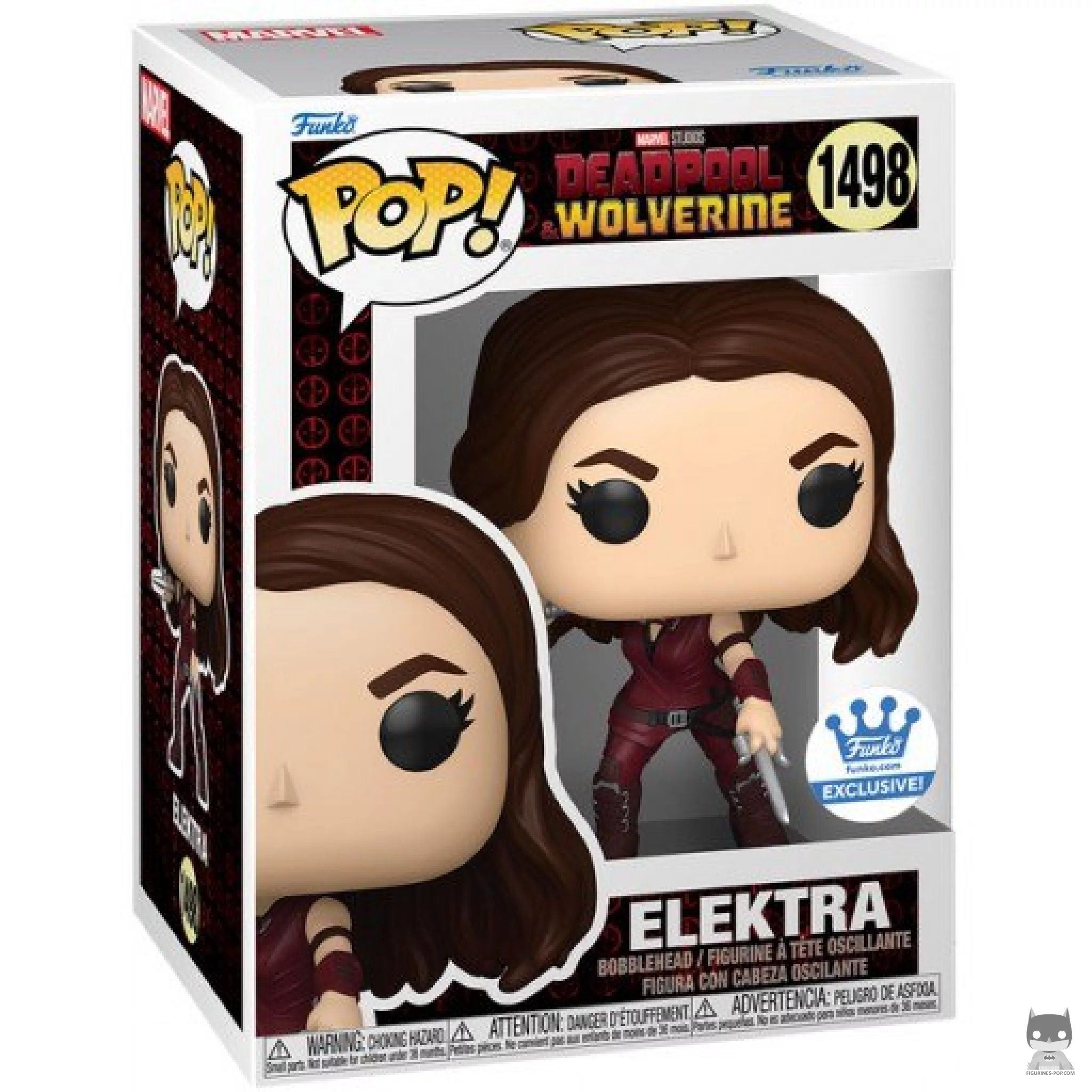 Figura Funko Pop! Elektra en su caja