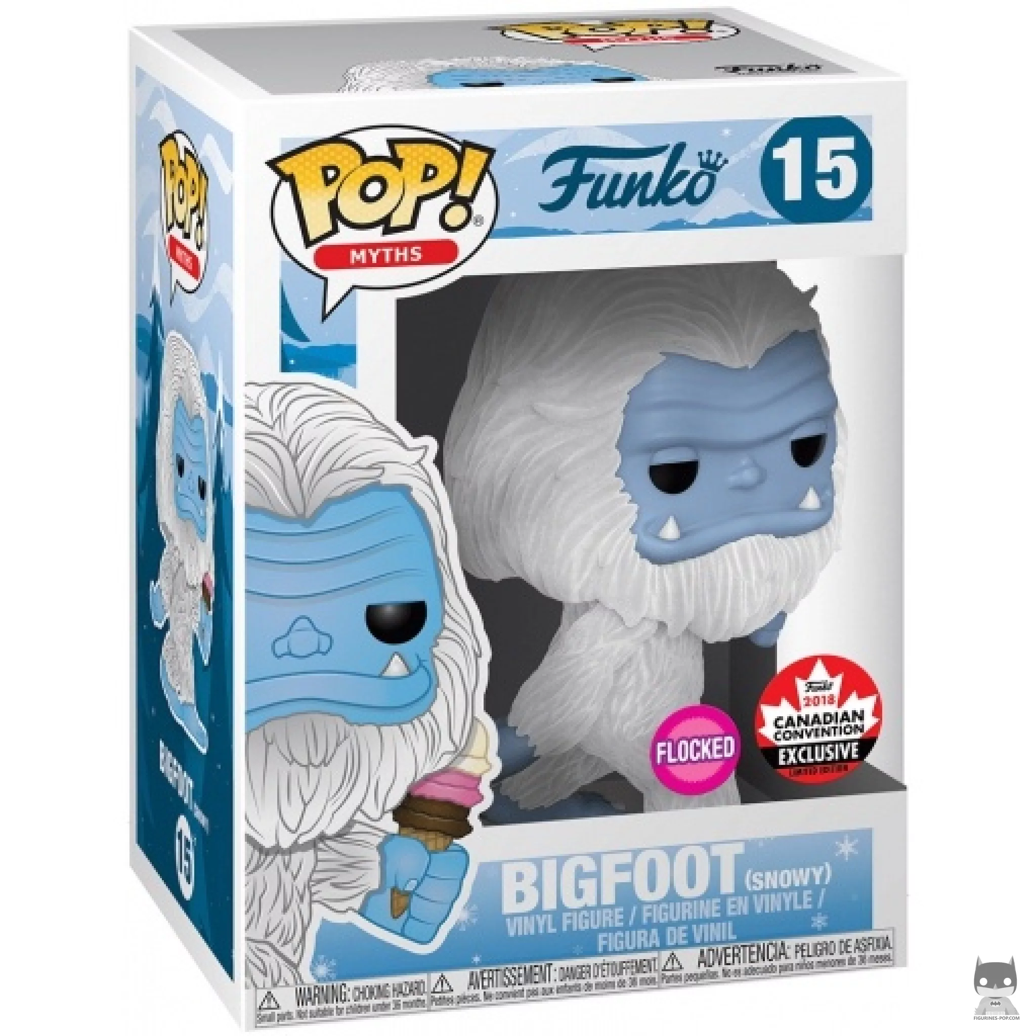 Figura Funko Pop! Bigfoot (Nevado) Canadian Convention en su caja