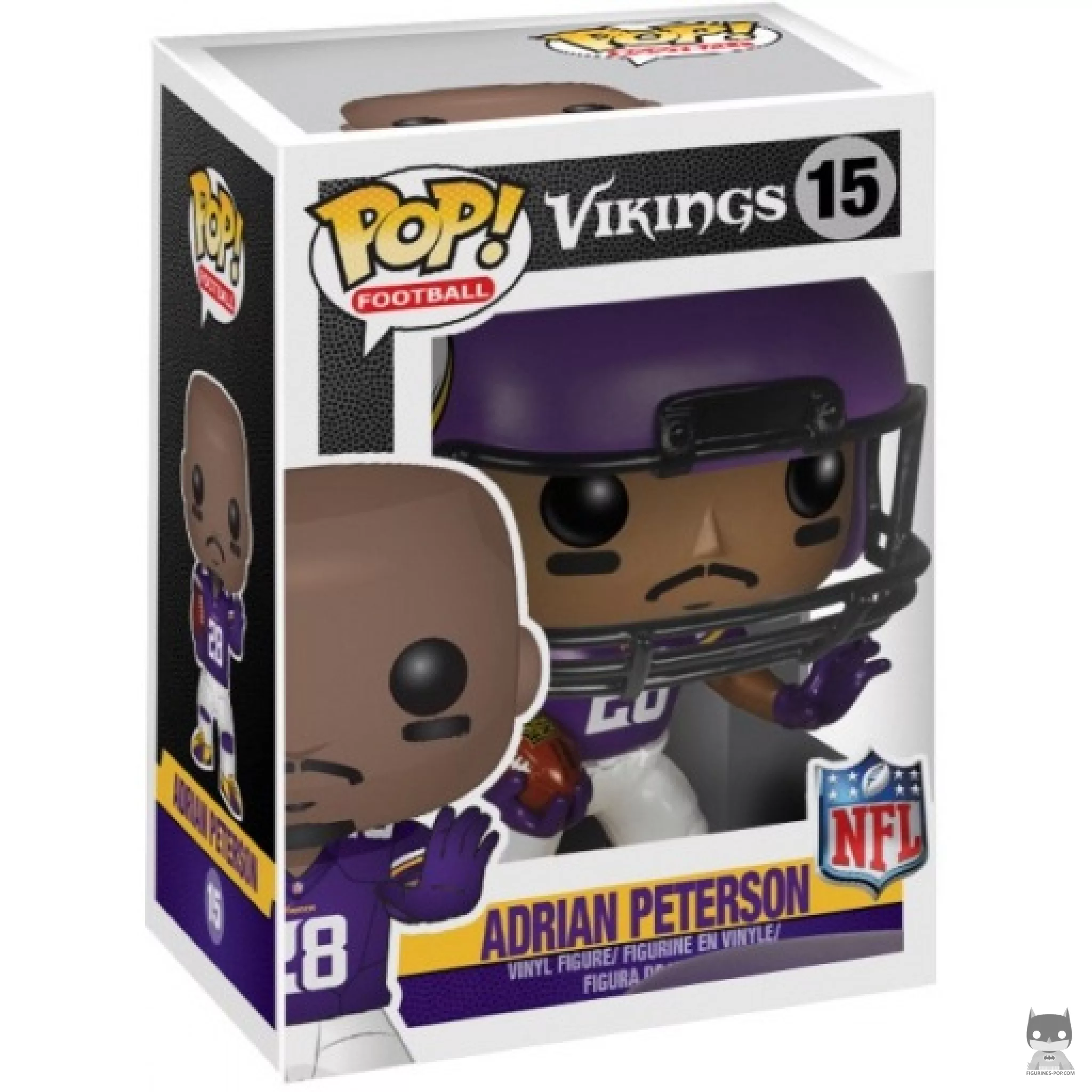 Figura Funko Pop! Adrian Peterson en su caja