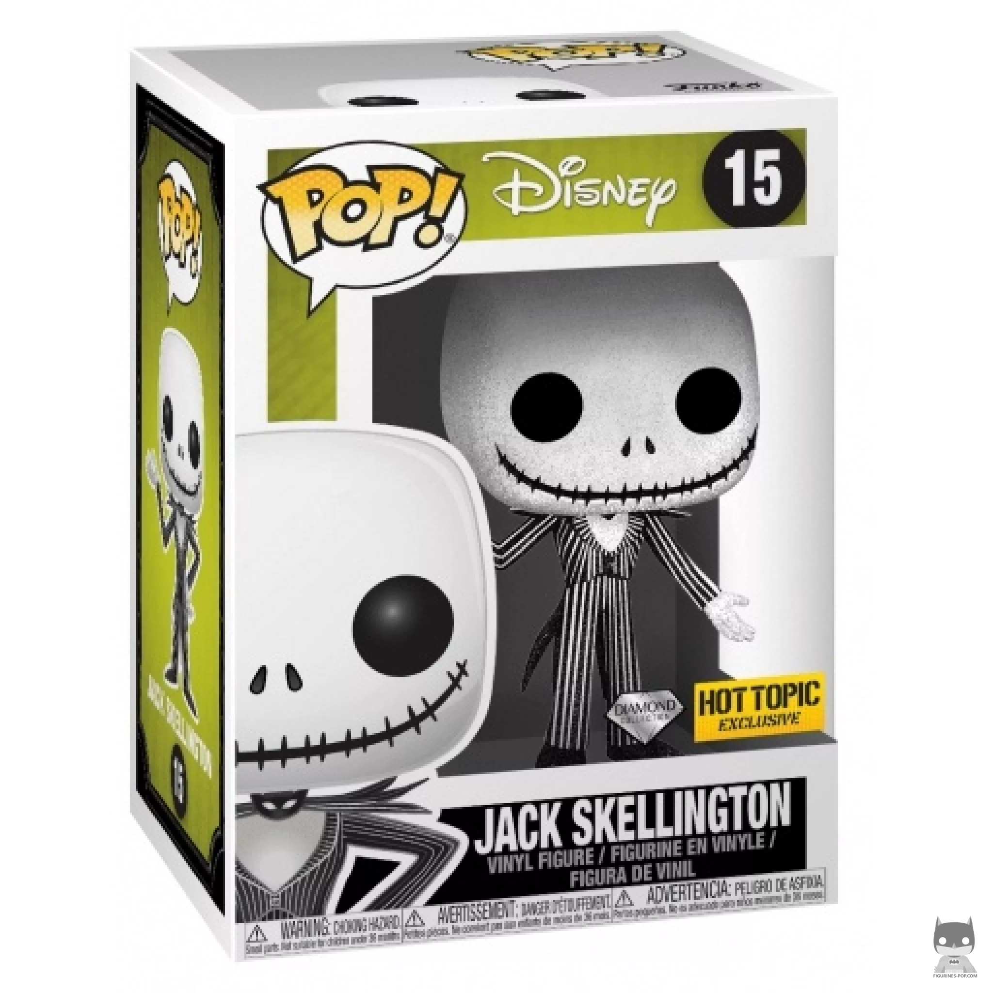 Figura Funko Pop! Jack Skellington (Purpurina de diamante) en su caja