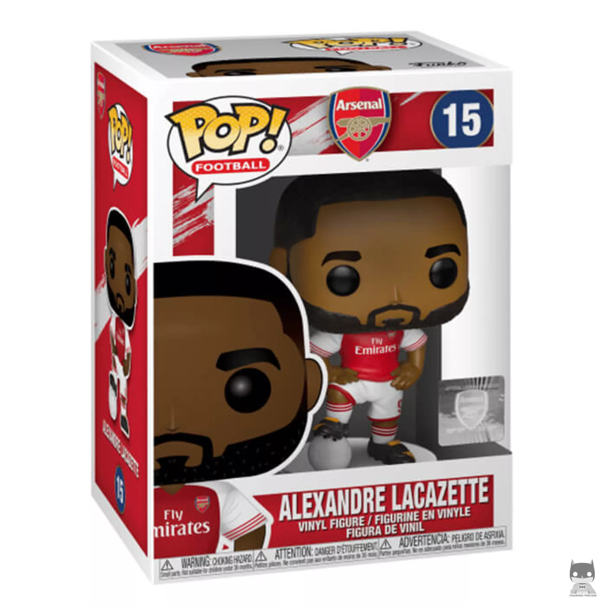 Figura Funko Pop! Alexandre Lacazette (Arsenal) en su caja