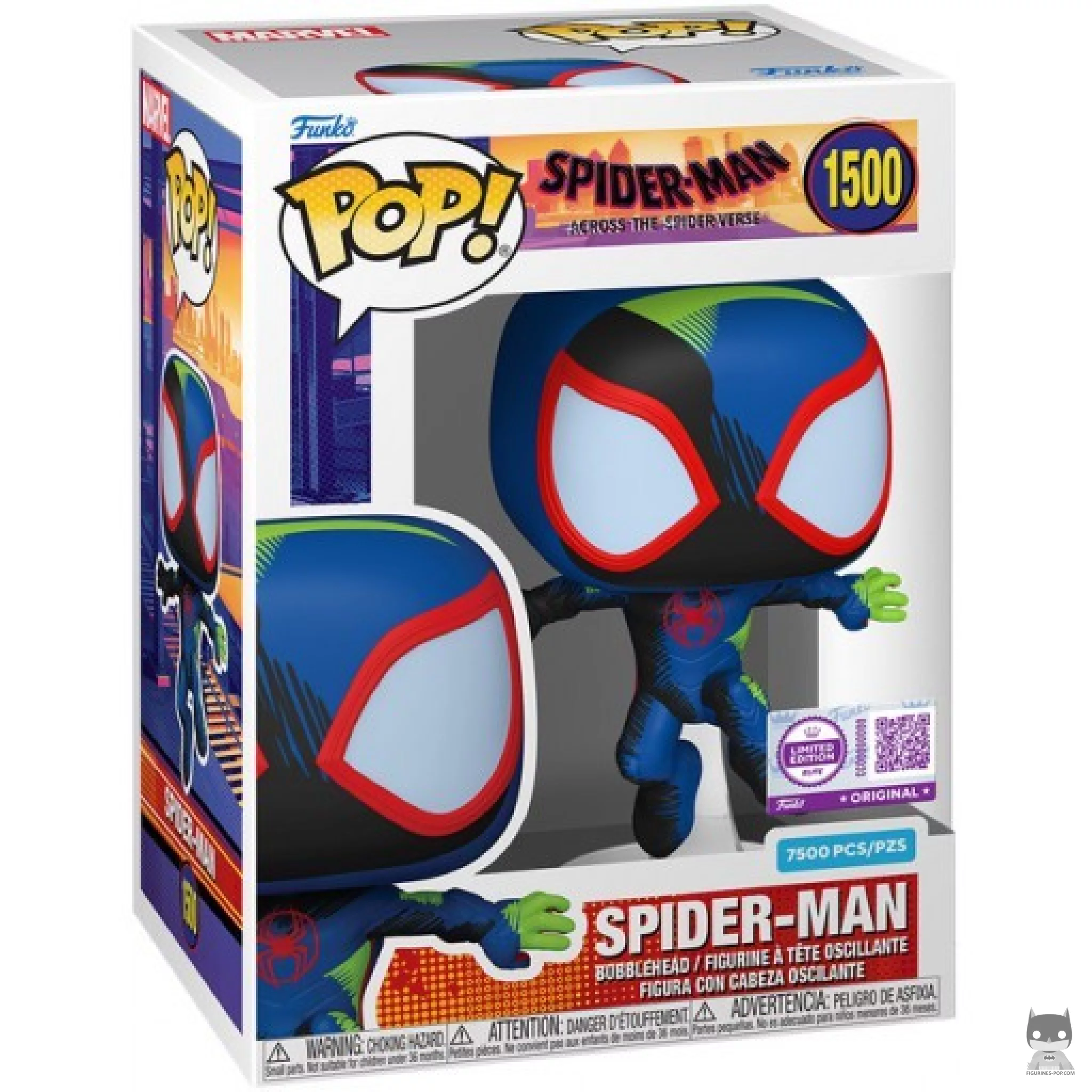 Figura Funko Pop! Spider-Man (Miles Morales) (Deco) en su caja