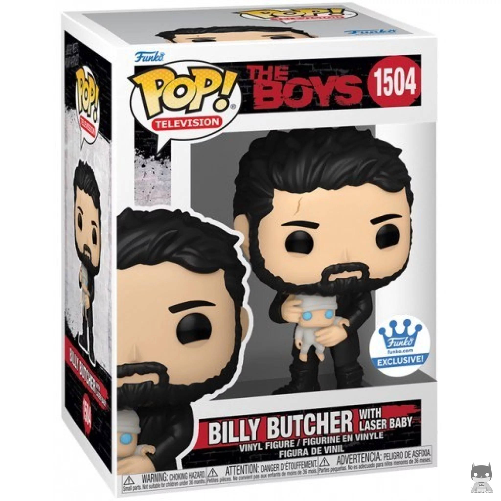 Figura Funko Pop! Billy Butcher con Laser Baby (Brilla en la oscuridad) en su caja