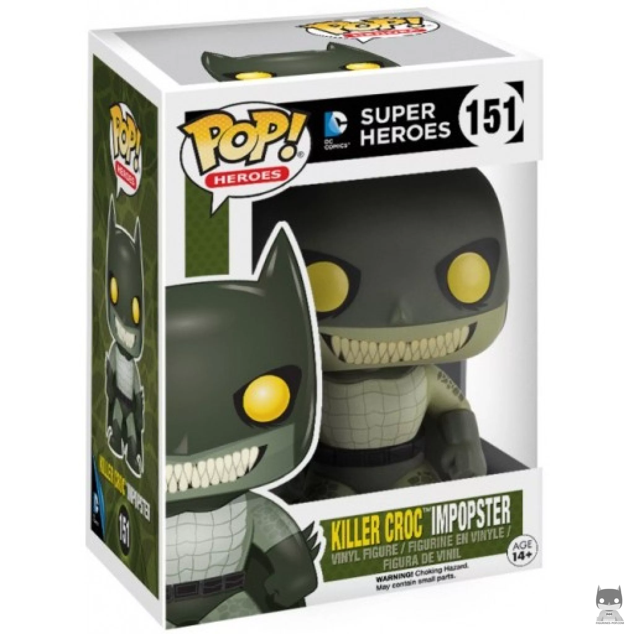 Figura Funko Pop! Batman impostor Killer Croc en su caja