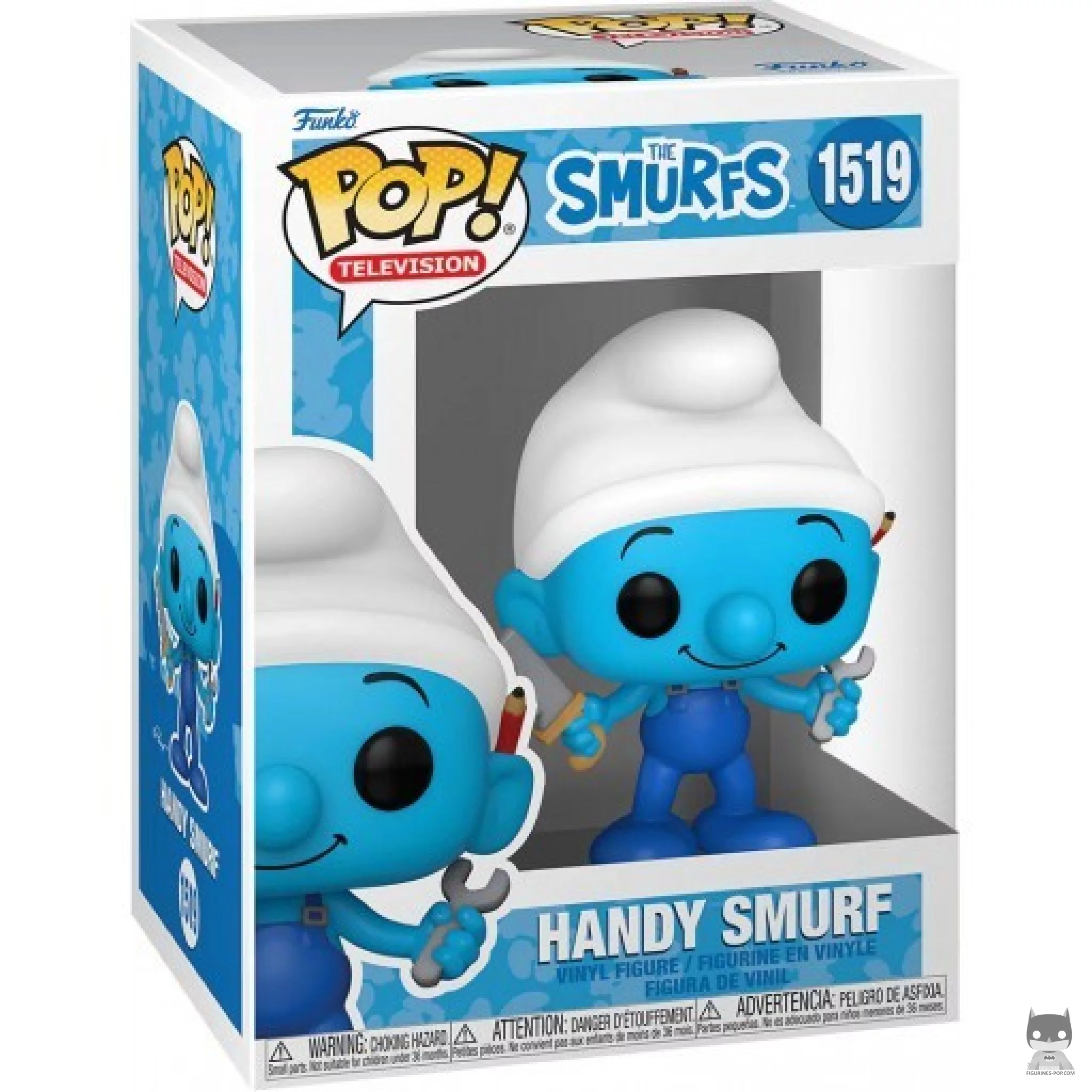 Figura Funko Pop! Pitufo Manitas en su caja