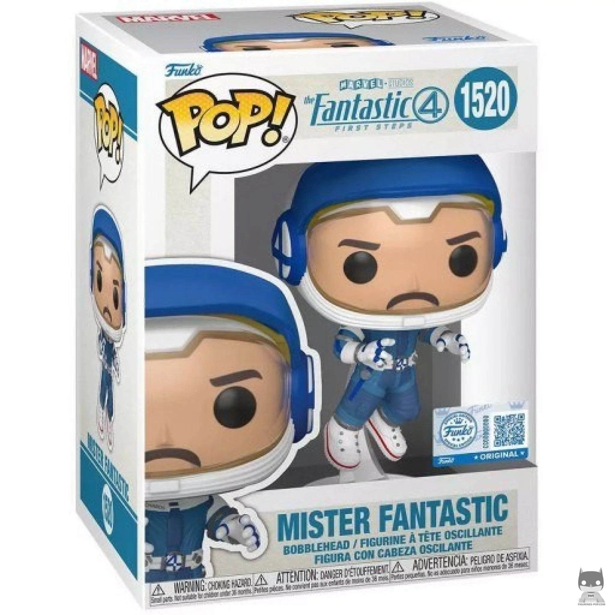 Figura Funko Pop! Mister Fantástico (Traje de astronauta) en su caja