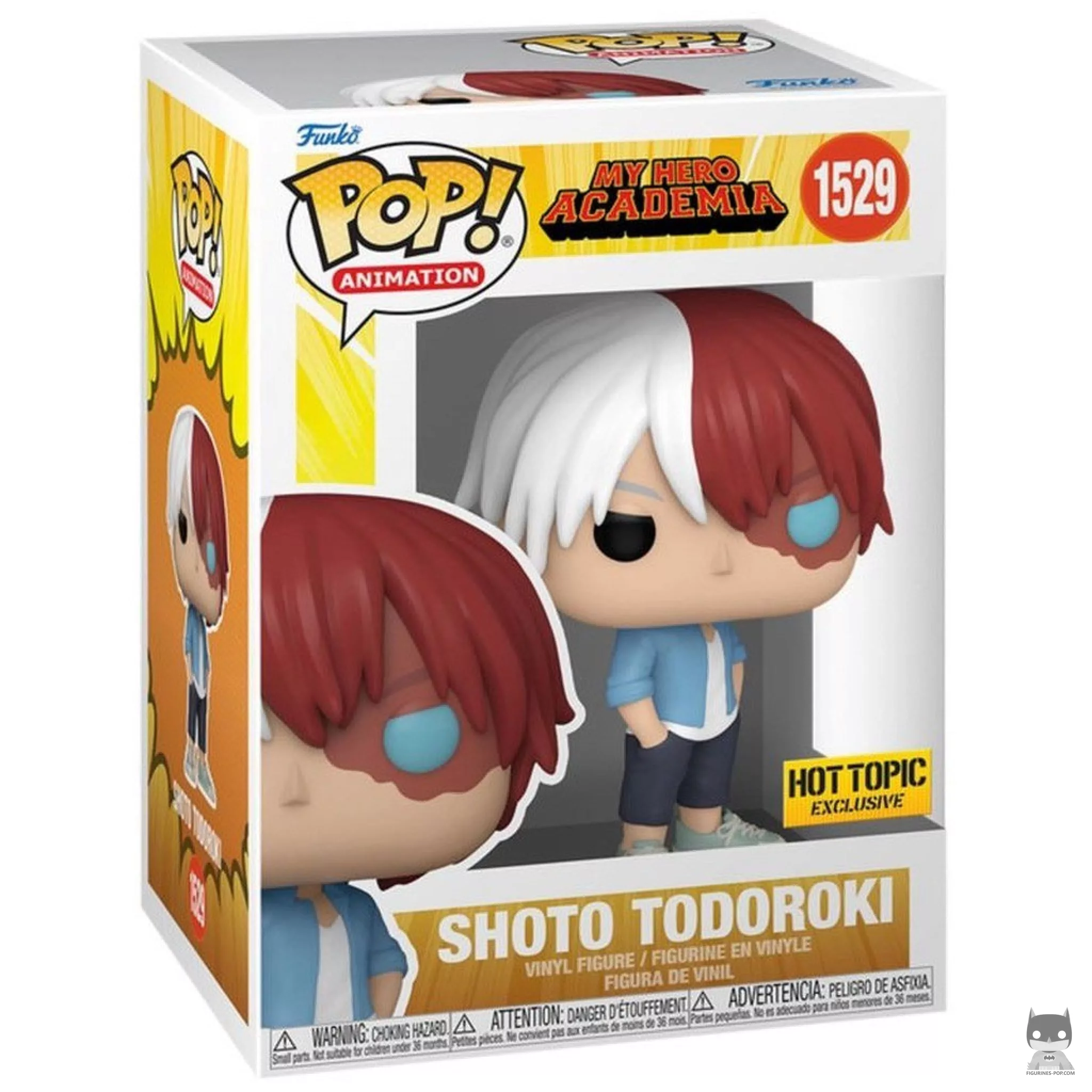 Figura Funko Pop! Shoto Todoroki con ropa informal en su caja