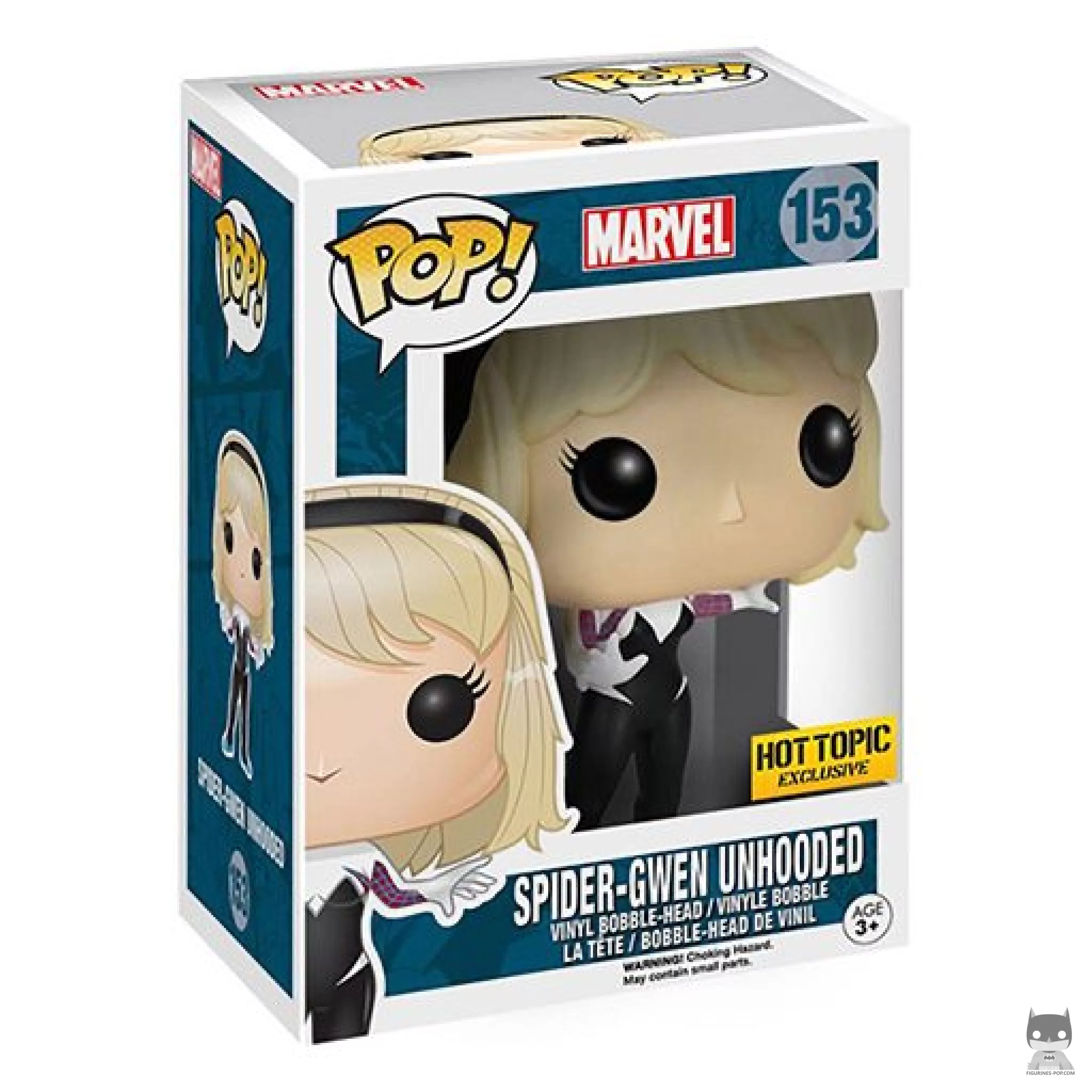 Figura Funko Pop! Spider-Gwen (Sin capucha) en su caja