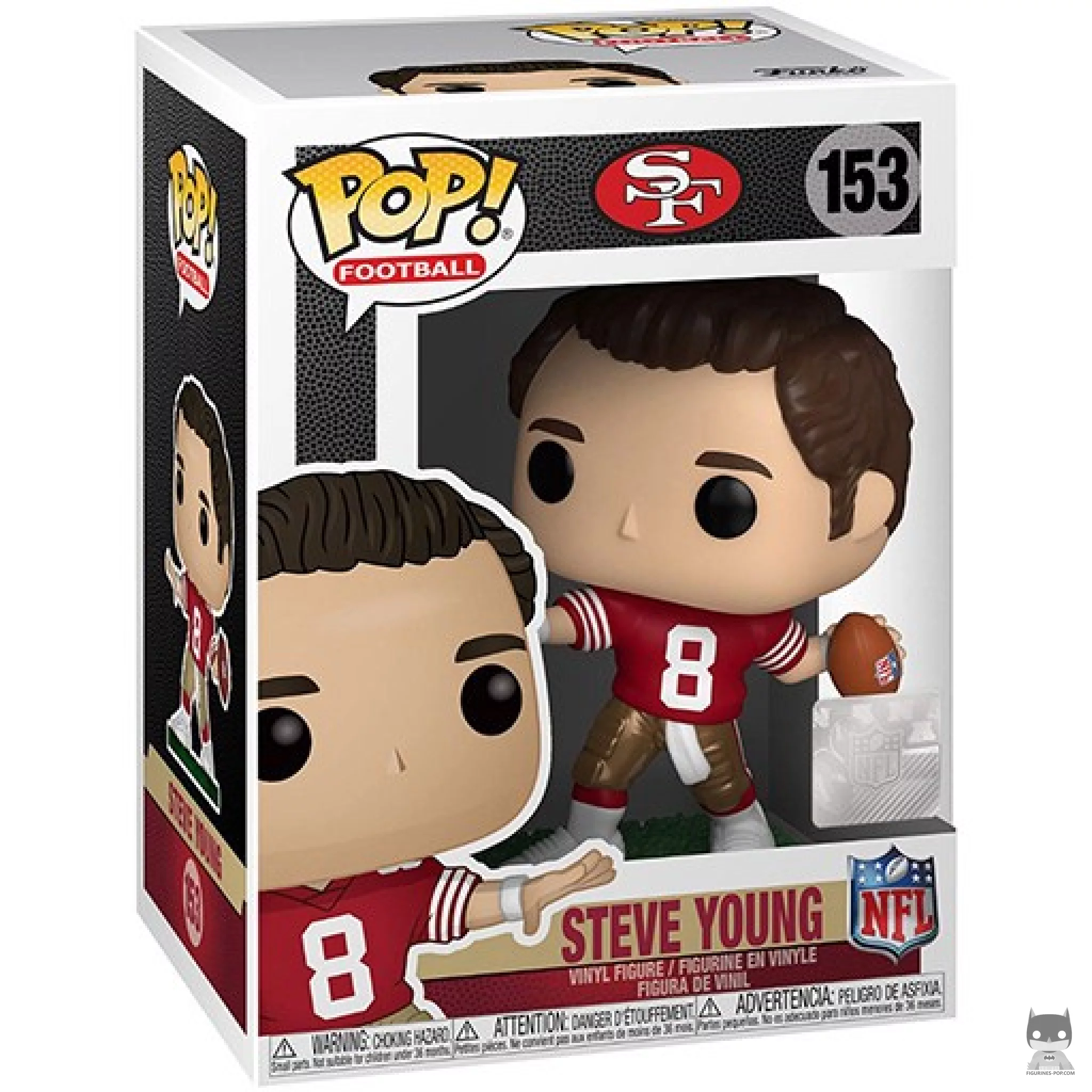 Figura Funko Pop! Steve Young en su caja