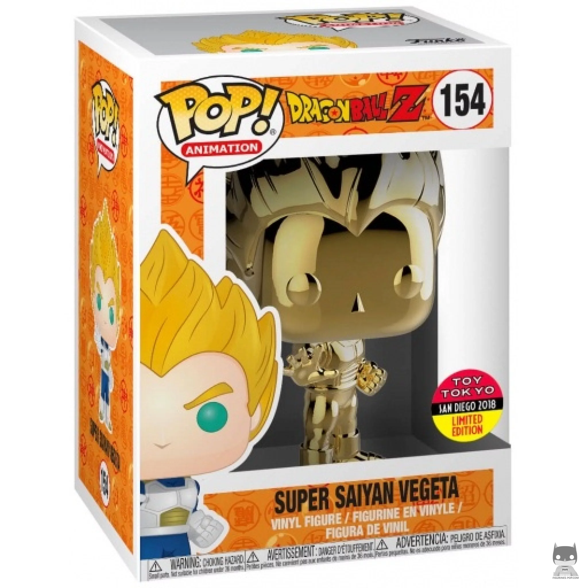 Figura Funko Pop! Vegeta Super Saiyan (Dorado) en su caja