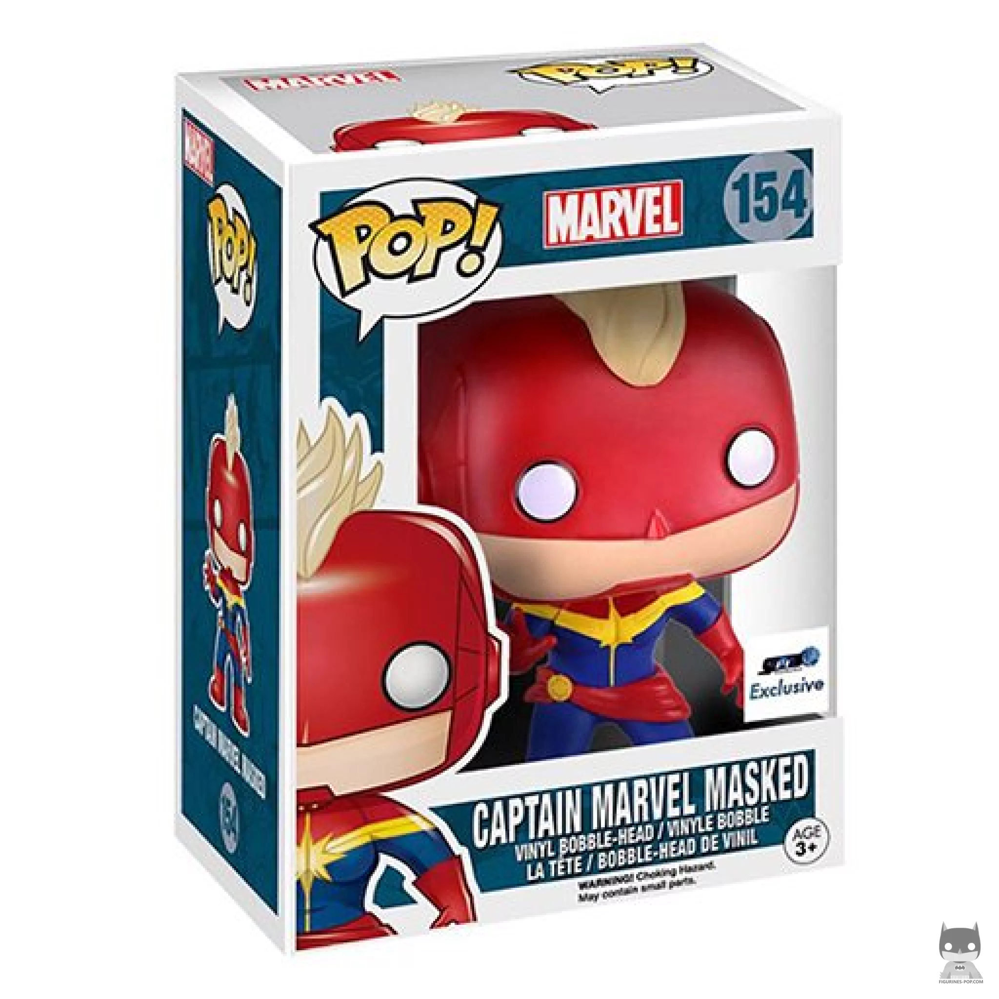 Figura Funko Pop! Capitana Marvel (Con máscara) en su caja