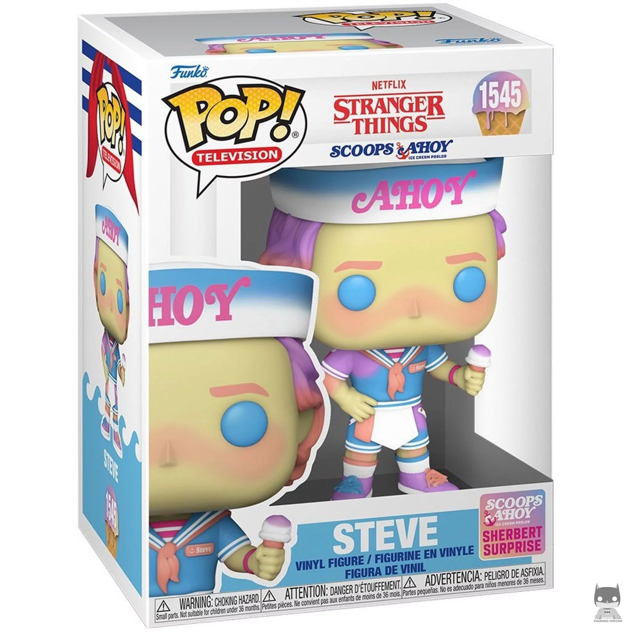 Figura Funko Pop! Steve (Scoops Ahoy) en su caja