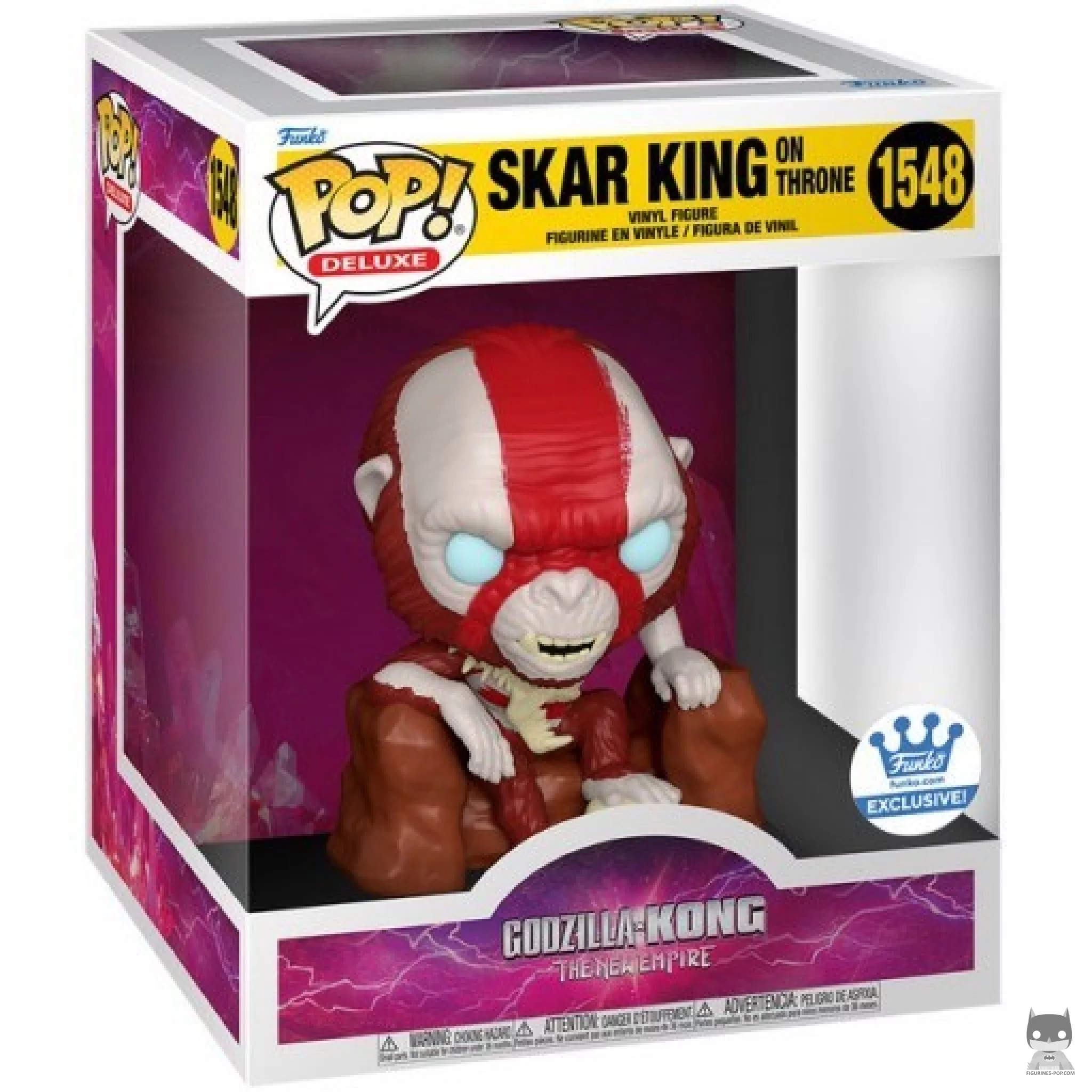 Figura Funko Pop! Skar King en el trono en su caja