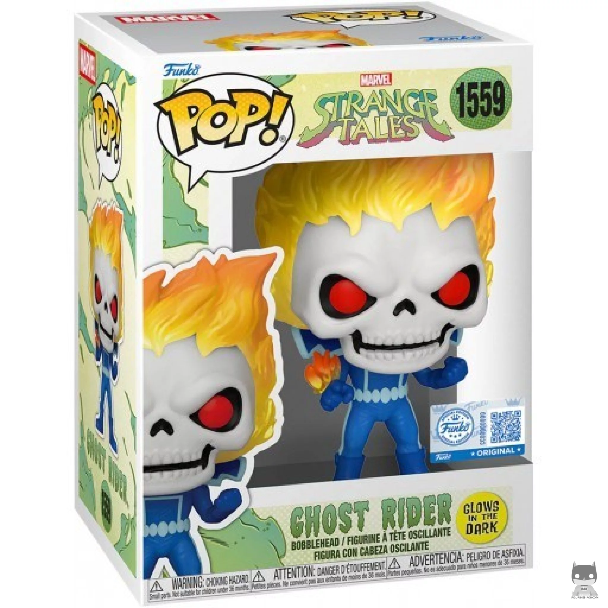 Figura Funko Pop! Ghost Rider (Brilla en la oscuridad) en su caja