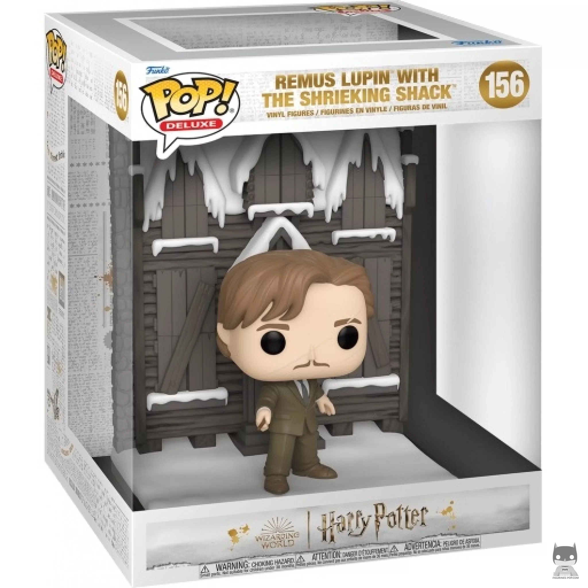 Figura Funko Pop! Remus Lupin frente a la Casa de los Gritos (Hogsmeade) en su caja