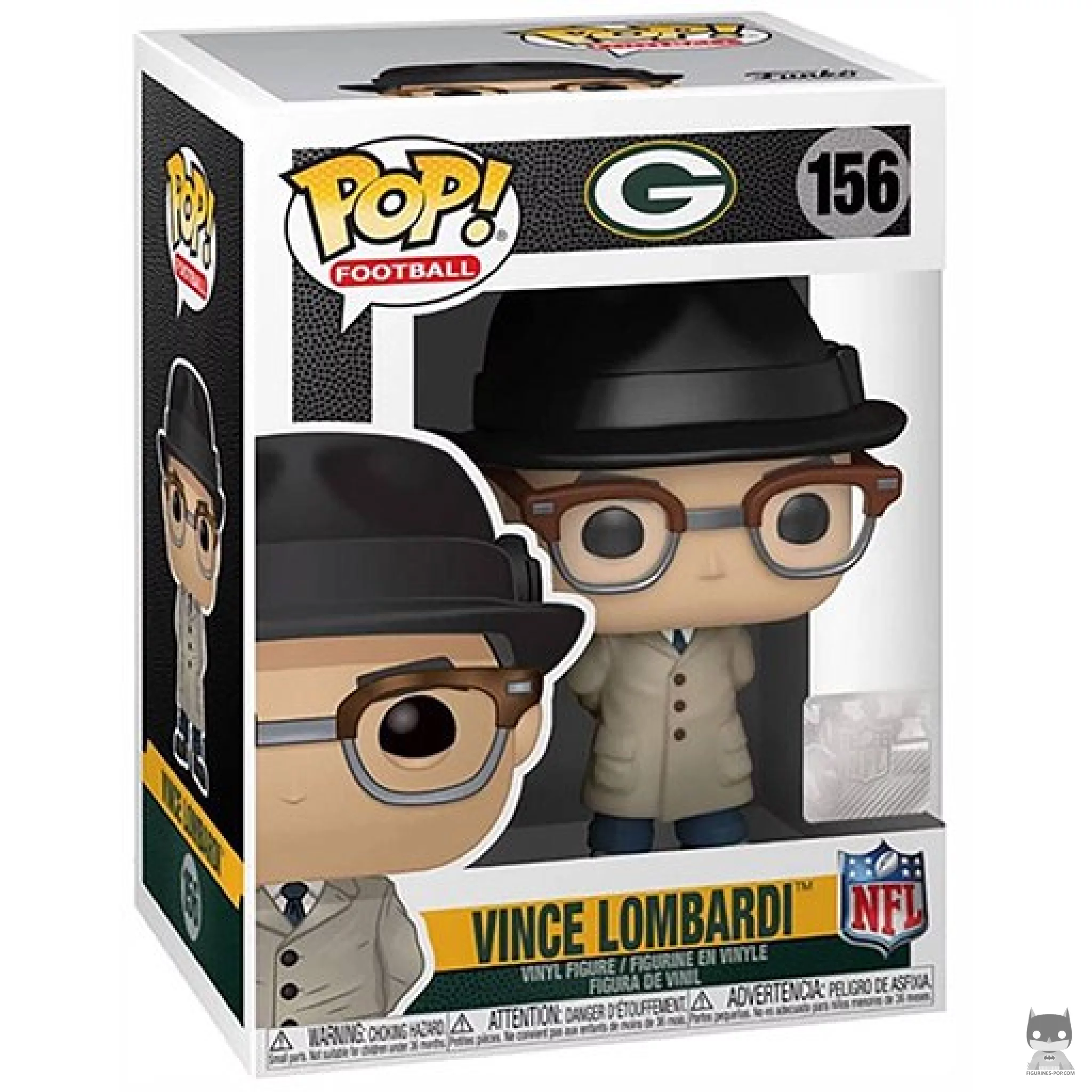 Figura Funko Pop! Vince Lombardi en su caja