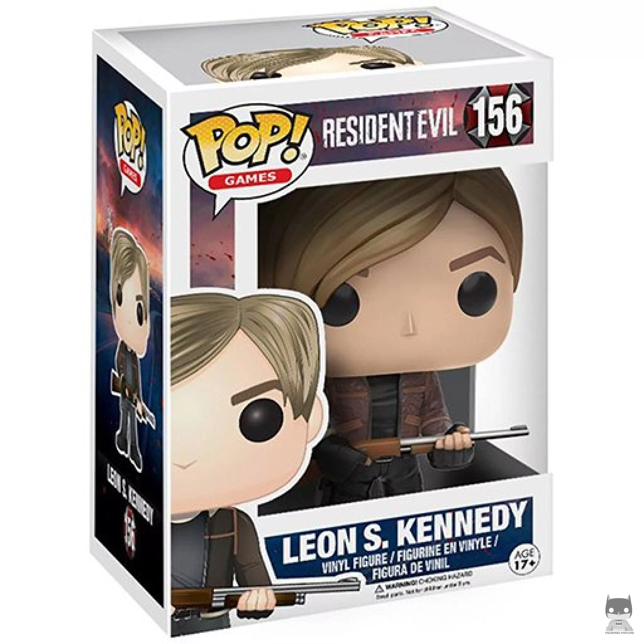 Figura Funko Pop! Leon S. Kennedy en su caja