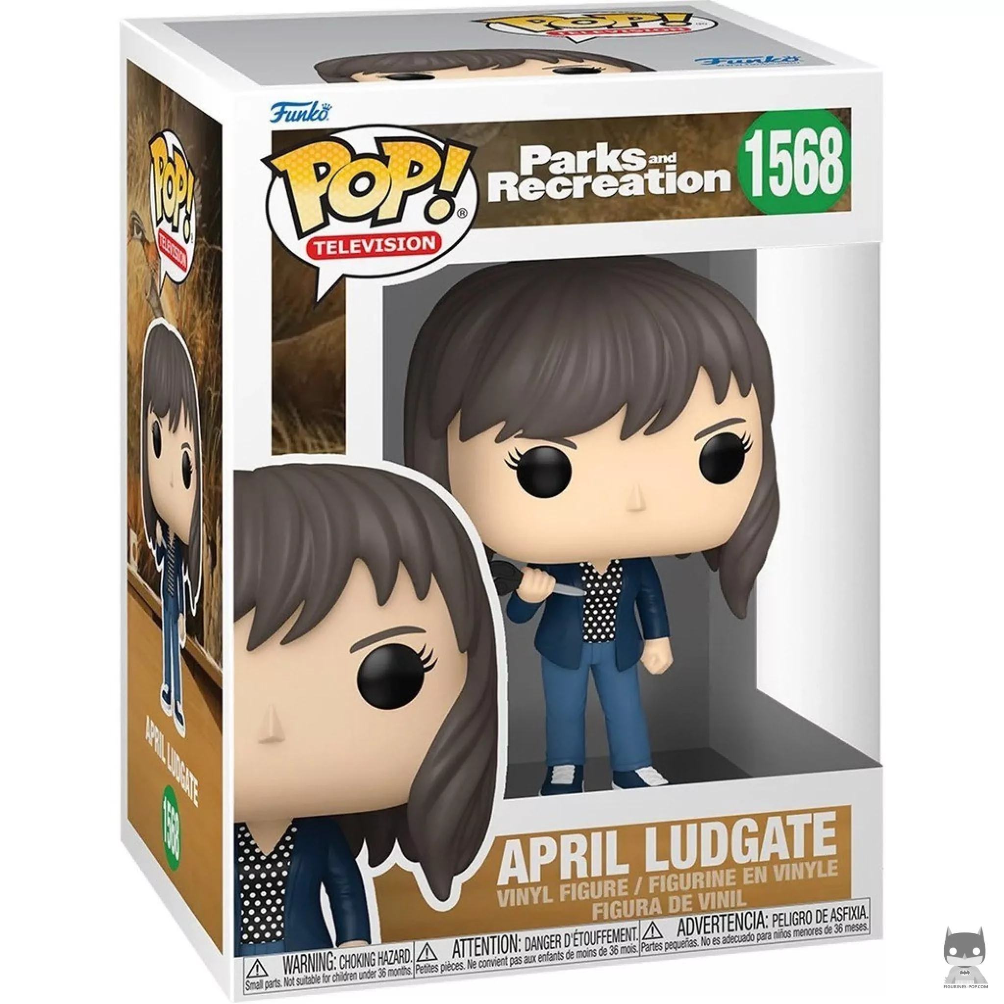 Figura Funko Pop! April Ludgate en su caja