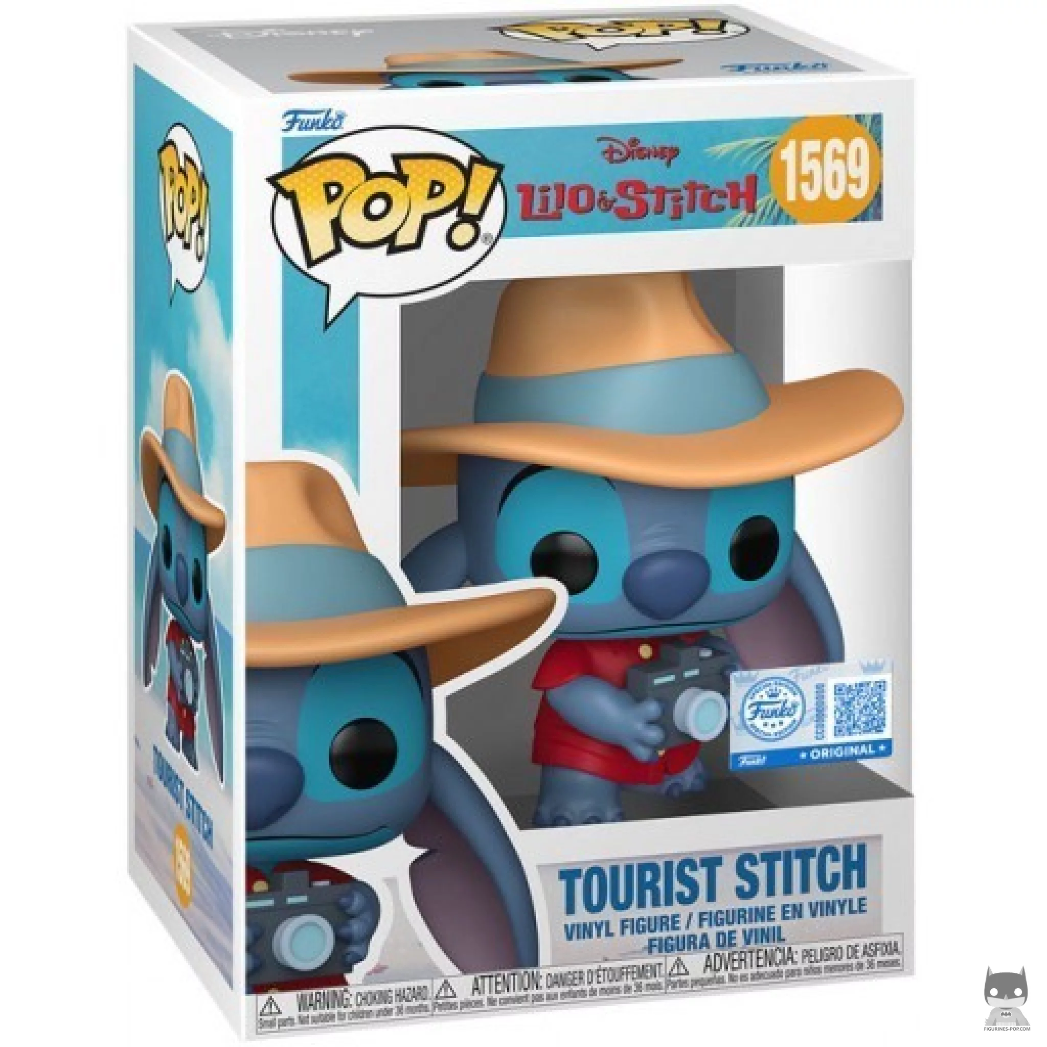Figura Funko Pop! Stitch turista en su caja