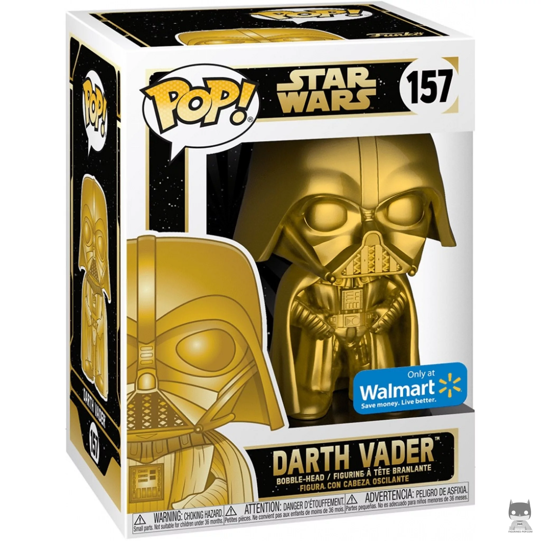 Figura Funko Pop! Darth Vader (Dorado) en su caja