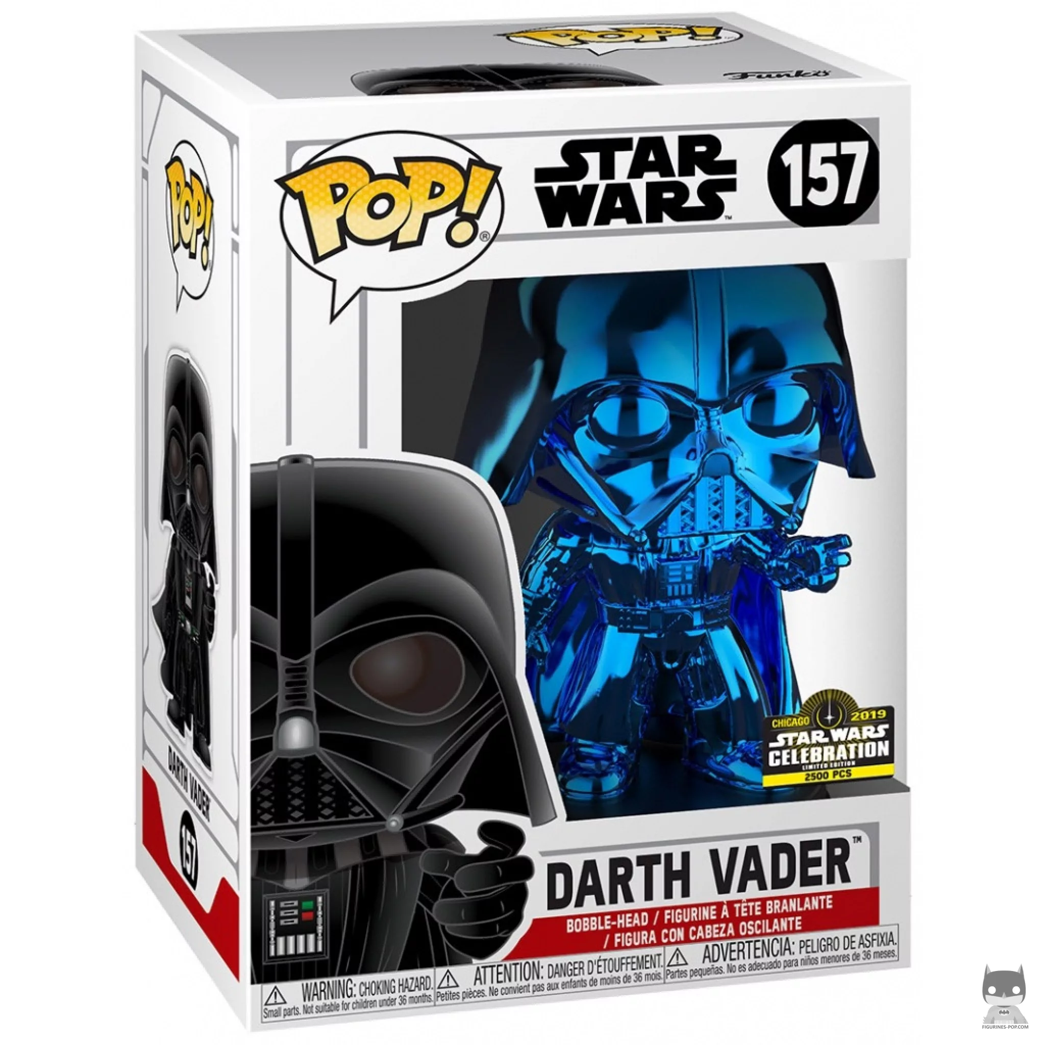 Figura Funko Pop! Darth Vader (Azul) en su caja