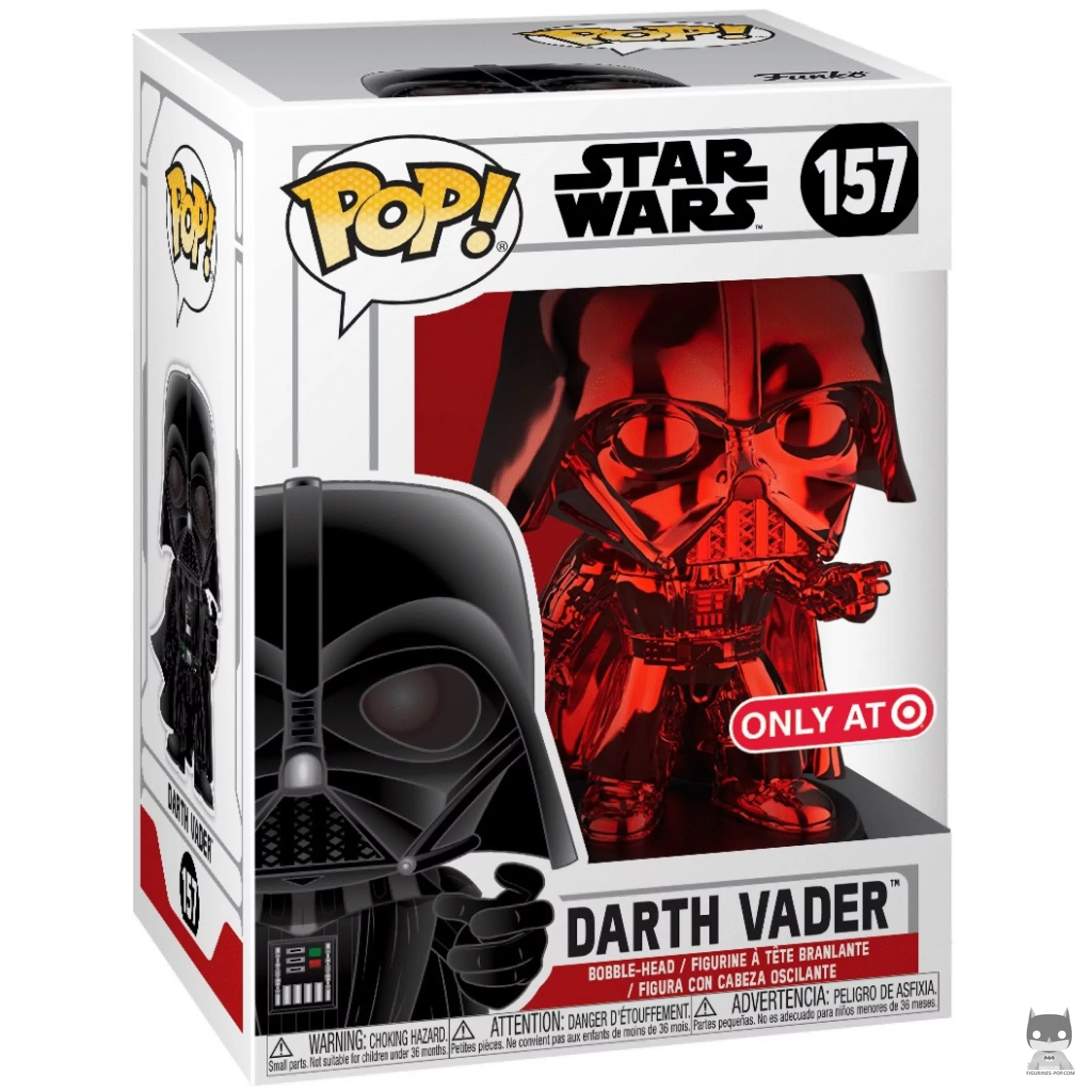 Figura Funko Pop! Darth Vader (Rojo) en su caja